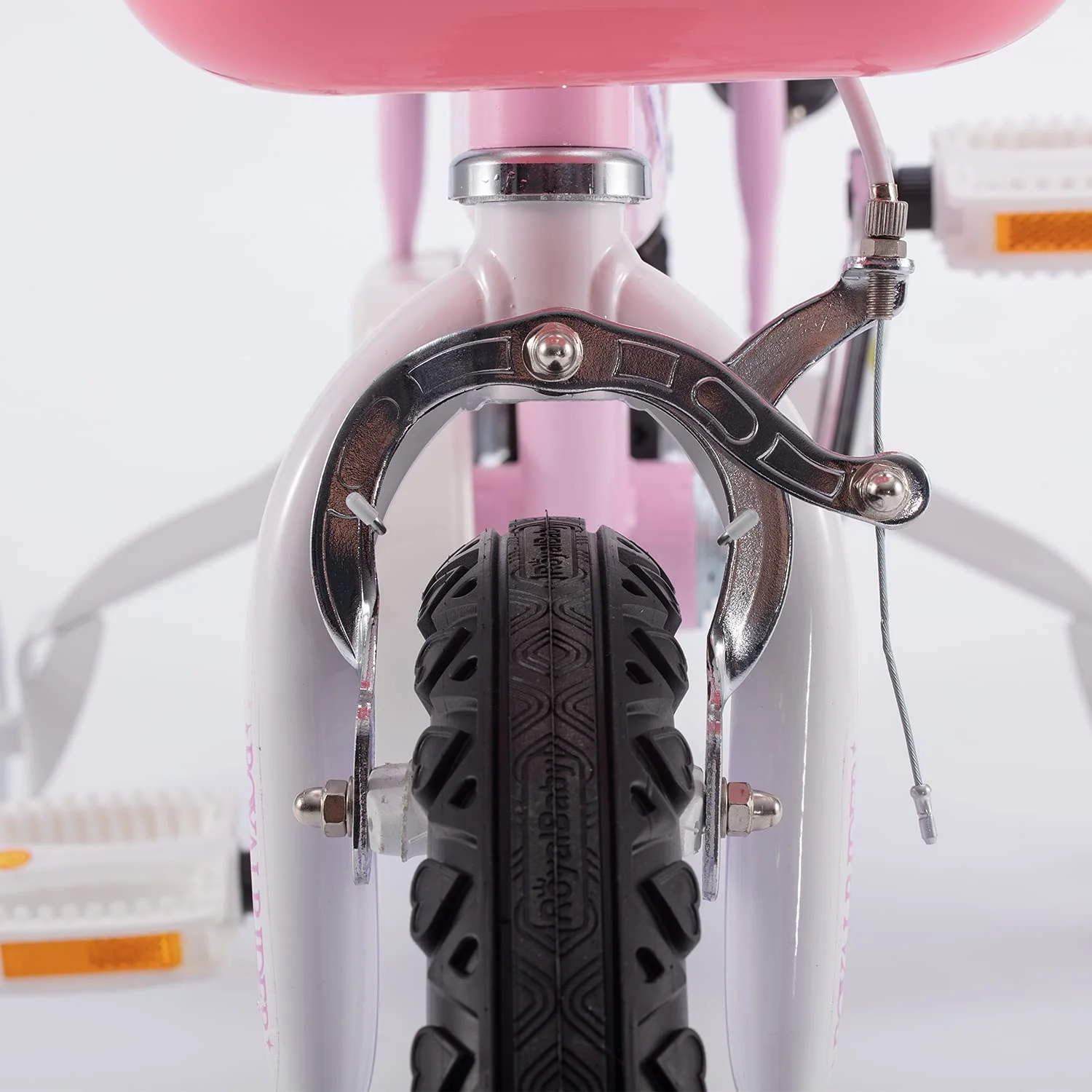 Royalbaby Jenny Girl's Kid's 14 In. Children's Beginner with Bicycle Training Wheels Basket , EL Pink - Womvr