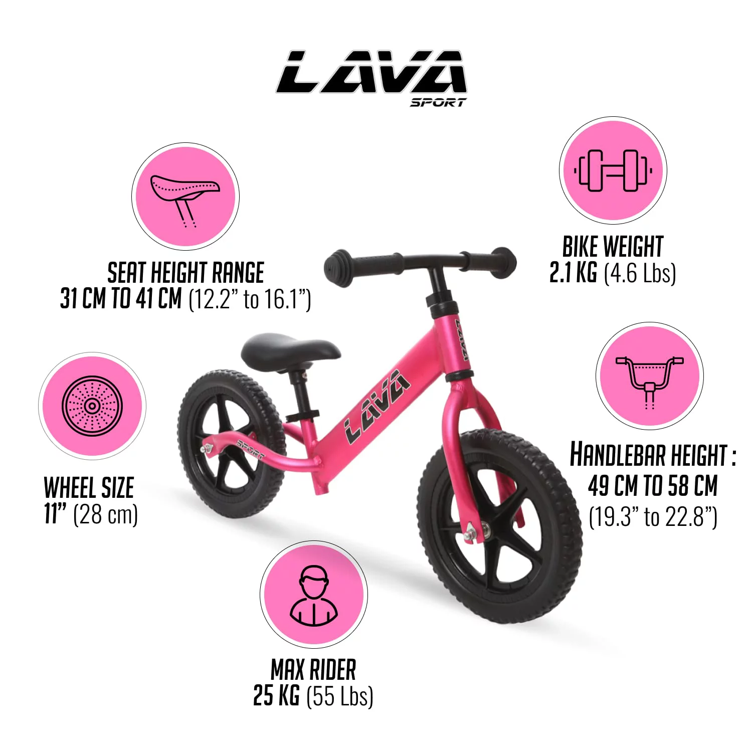Balance Bike-Lightweight Aluminium Toddler Bike For 2, 3, 4, And 5 Year Old - Womvr