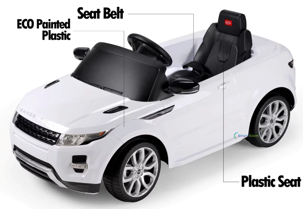 Range Rover White 12 V Evoque Powered Ride-On with Remote Control - Womvr