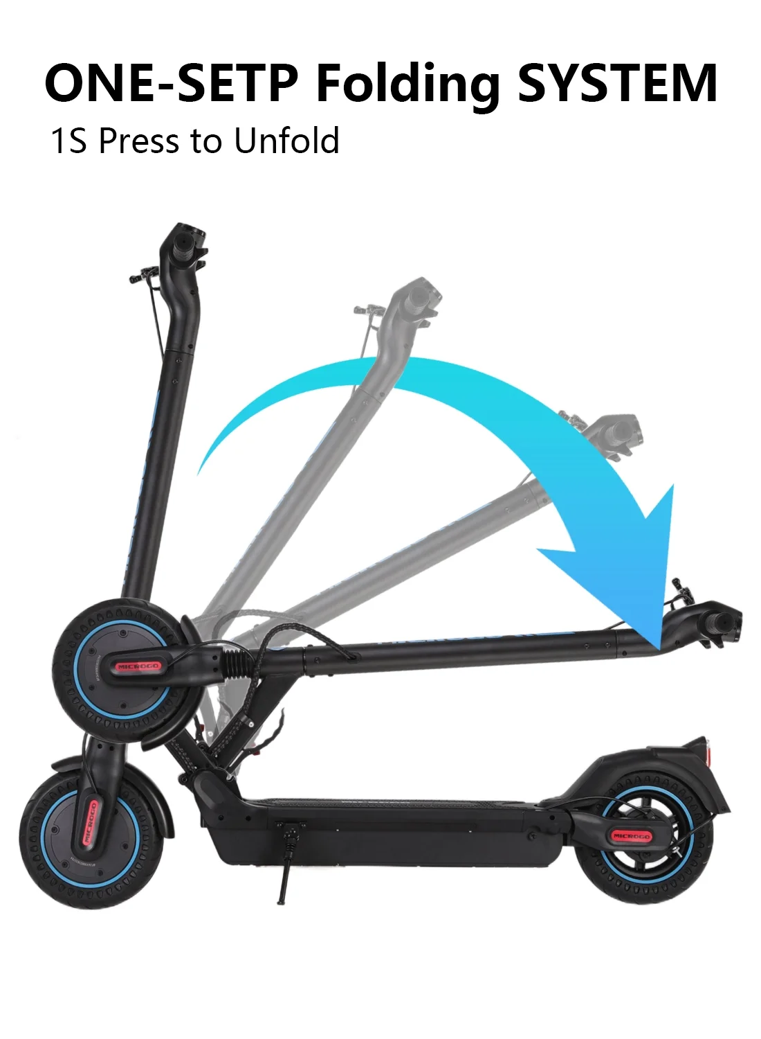 MICROGO M5 PRO Electric Scooter, 500W Motor 10.4 Ah Battery Long Range for Adults, 10