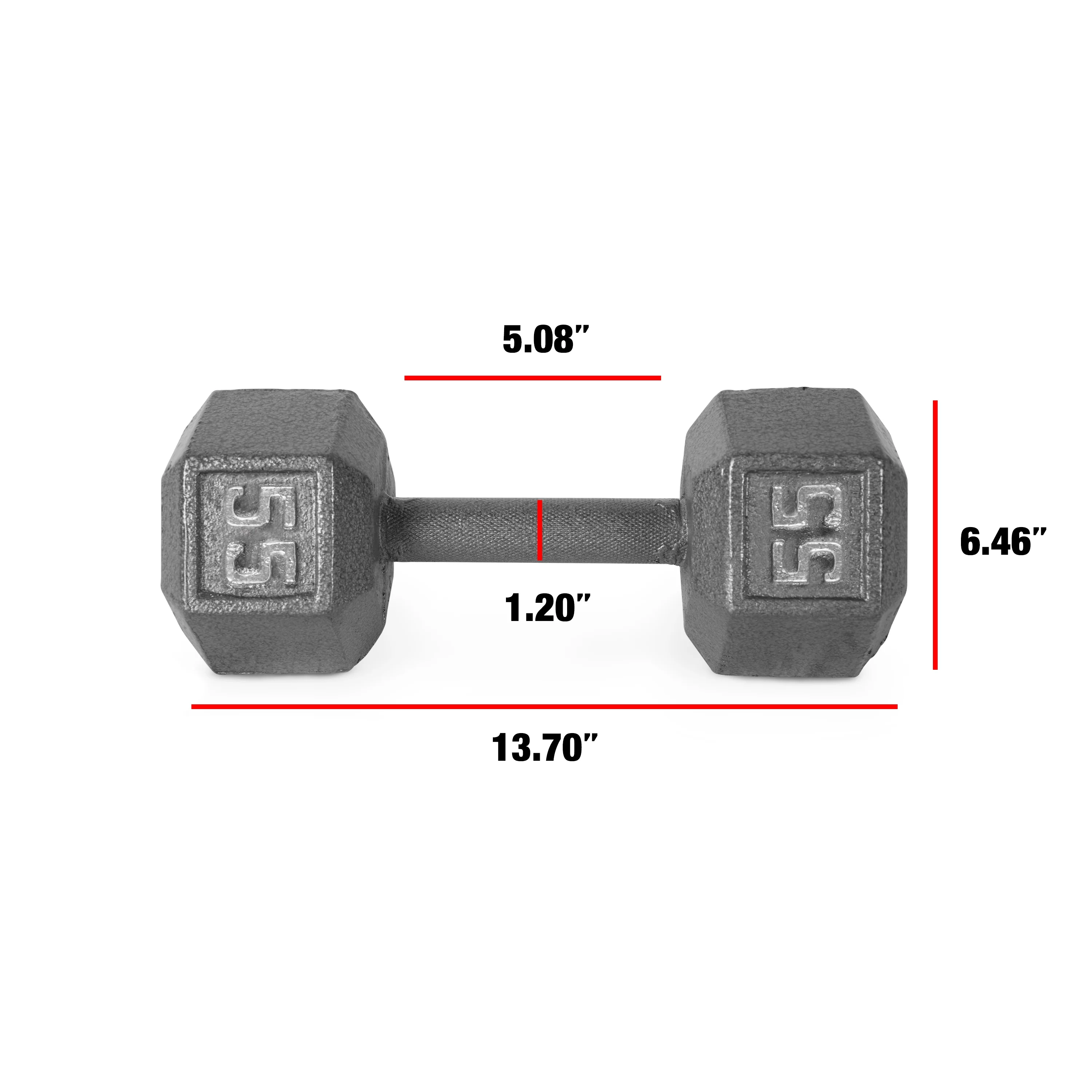 CAP Barbell 15lb Cast Iron Hex Dumbbell, Single - Womvr