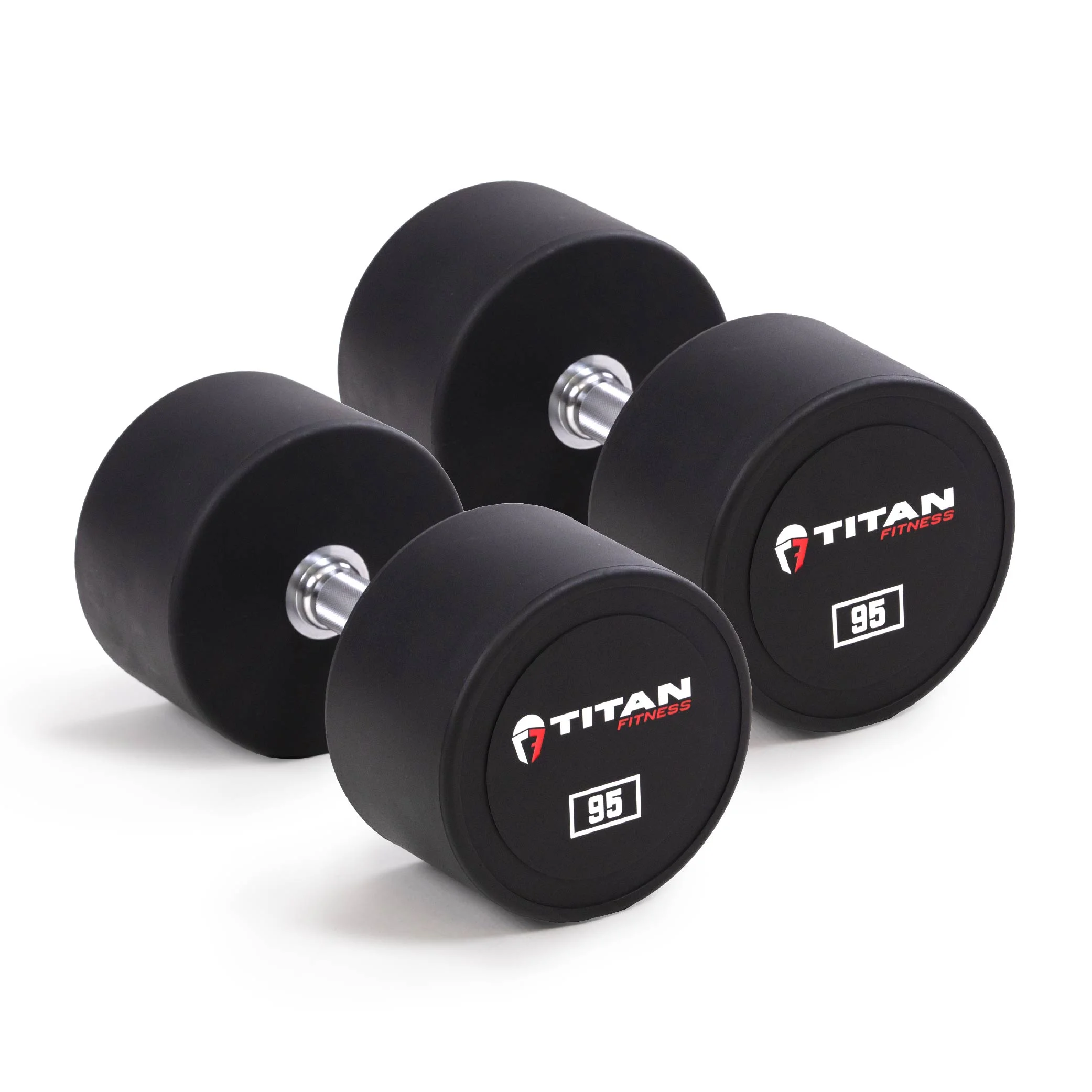 Titan Fitness 25 lb. Pair Round Urethane Dumbbells - Womvr
