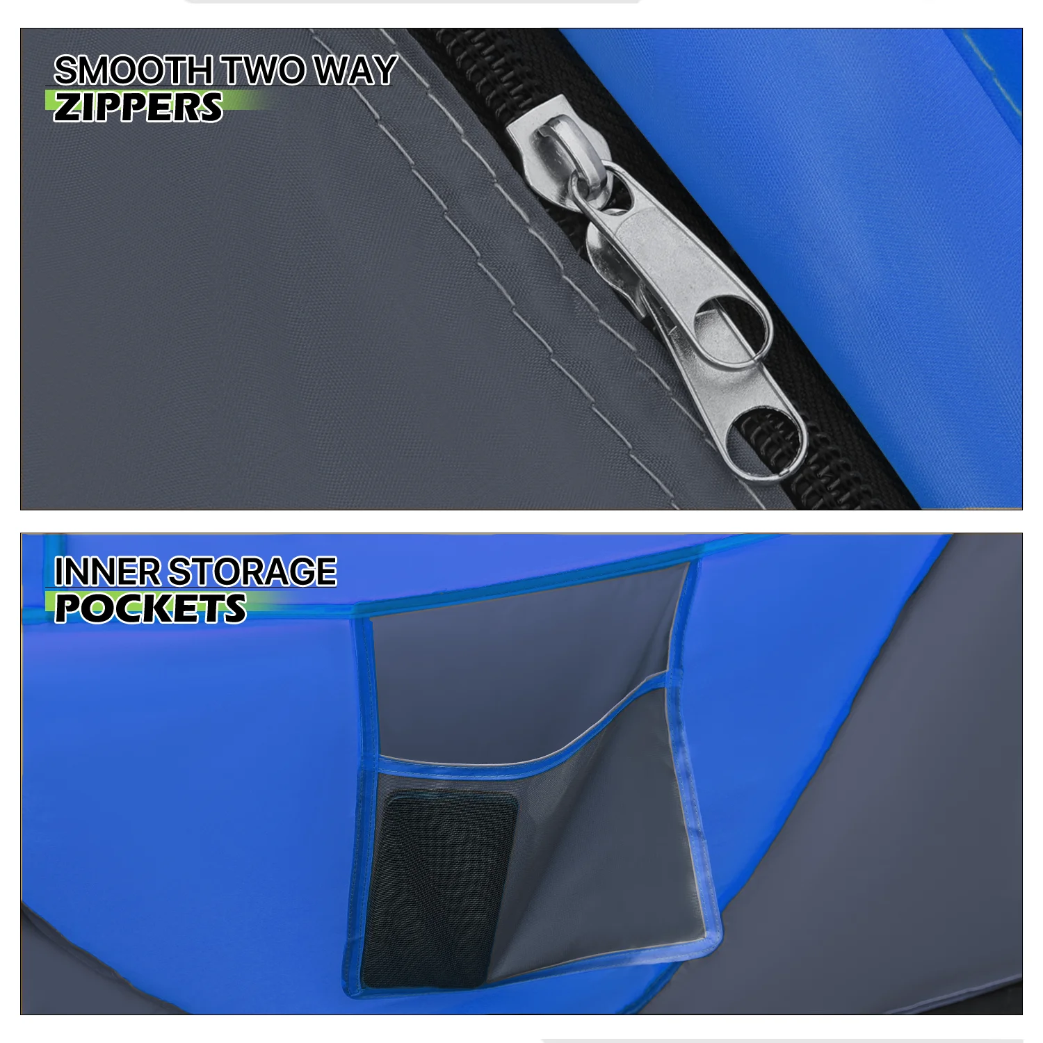 Magshion 3 Person Instant Pop Up Camping Tent, Outdoor Easy Set Up Automatic Family Travel Tent, Portable Backpacking Waterproof Shelter Tent, Blue - Womvr