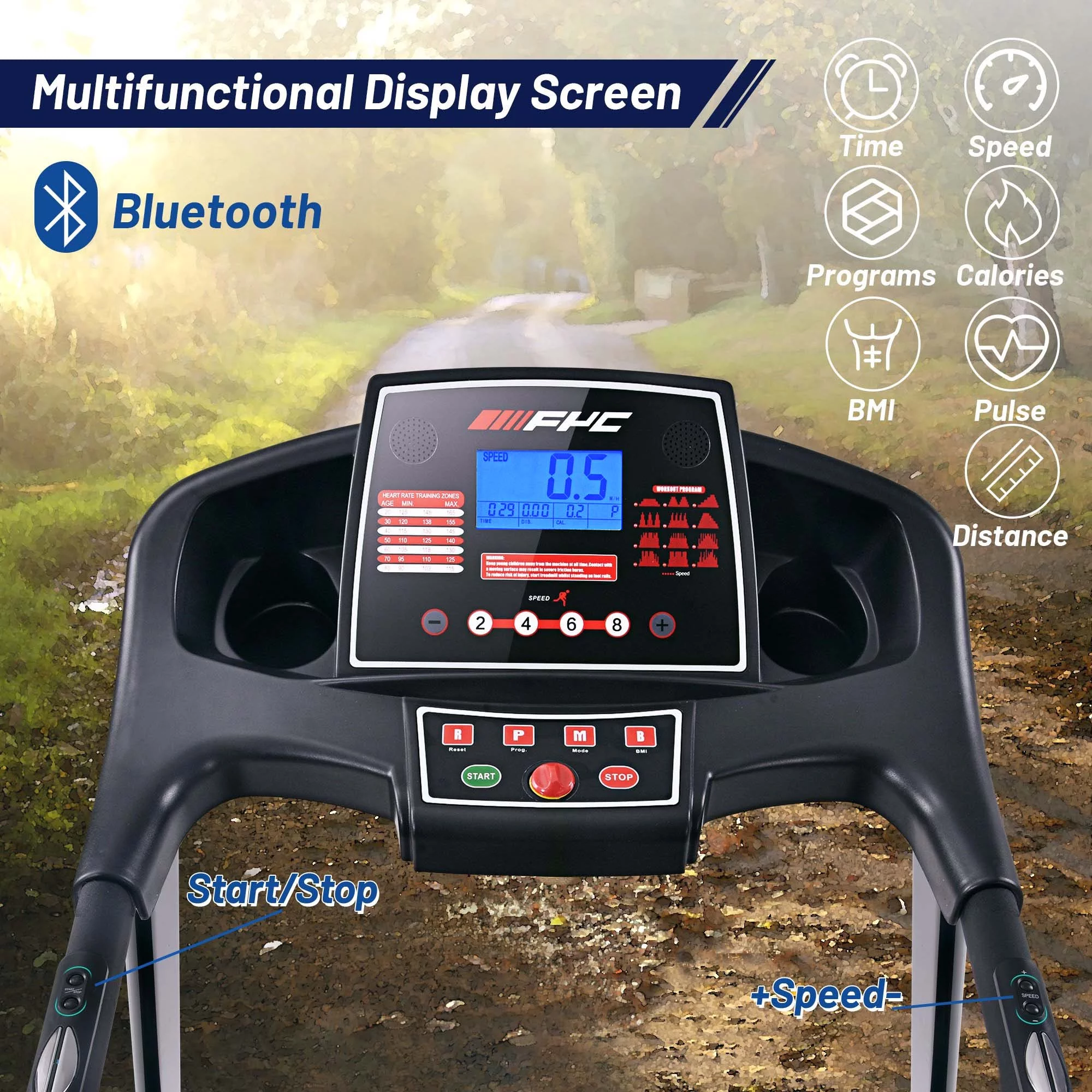 Aukfa 3.5 HP Folding Treadmill with Incline for Home Office Workout, 300 lbs+ Capacity, Green - Womvr