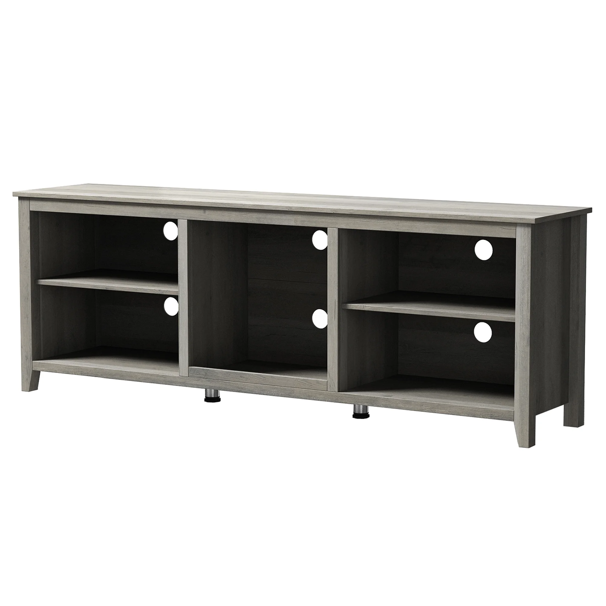 SYNGAR TV Stand for 65 inch TV, Modern TV Console Table Stand with 2 Door Cabinet, Living Room TV Table Stand Buffet Cabinet with Adjustable Storage Shelves, 60