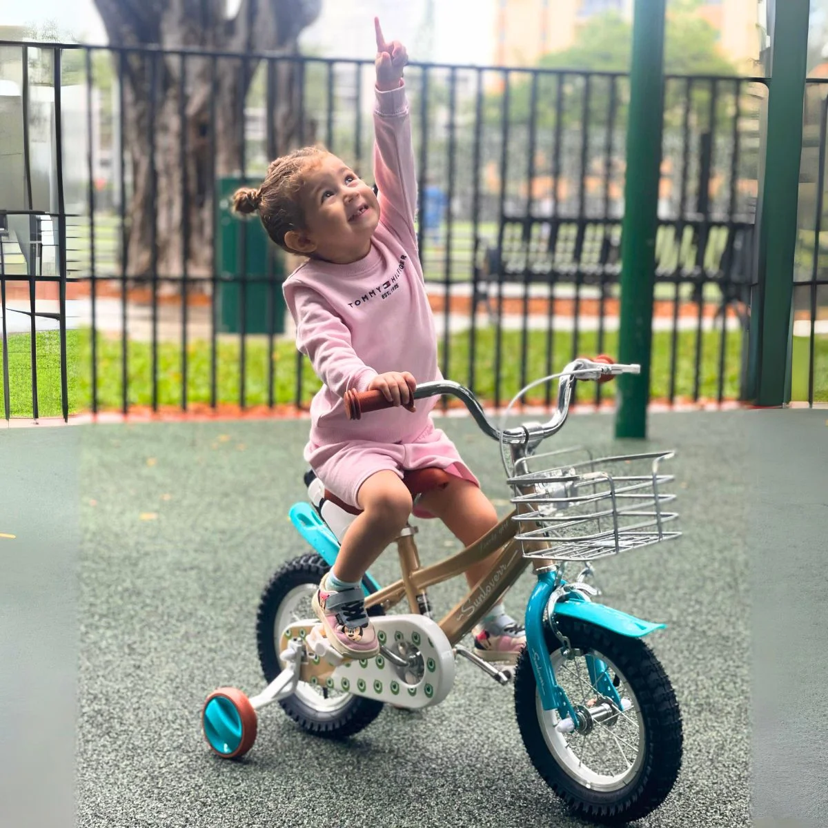 SUNLOVERR Adventure Kids Bike for Toddlers and Kids Ages 3-5 Years Old, 12 Inch Kids Bike with Training Wheels & Basket, Boy Bicycle with Handbrake. - Womvr