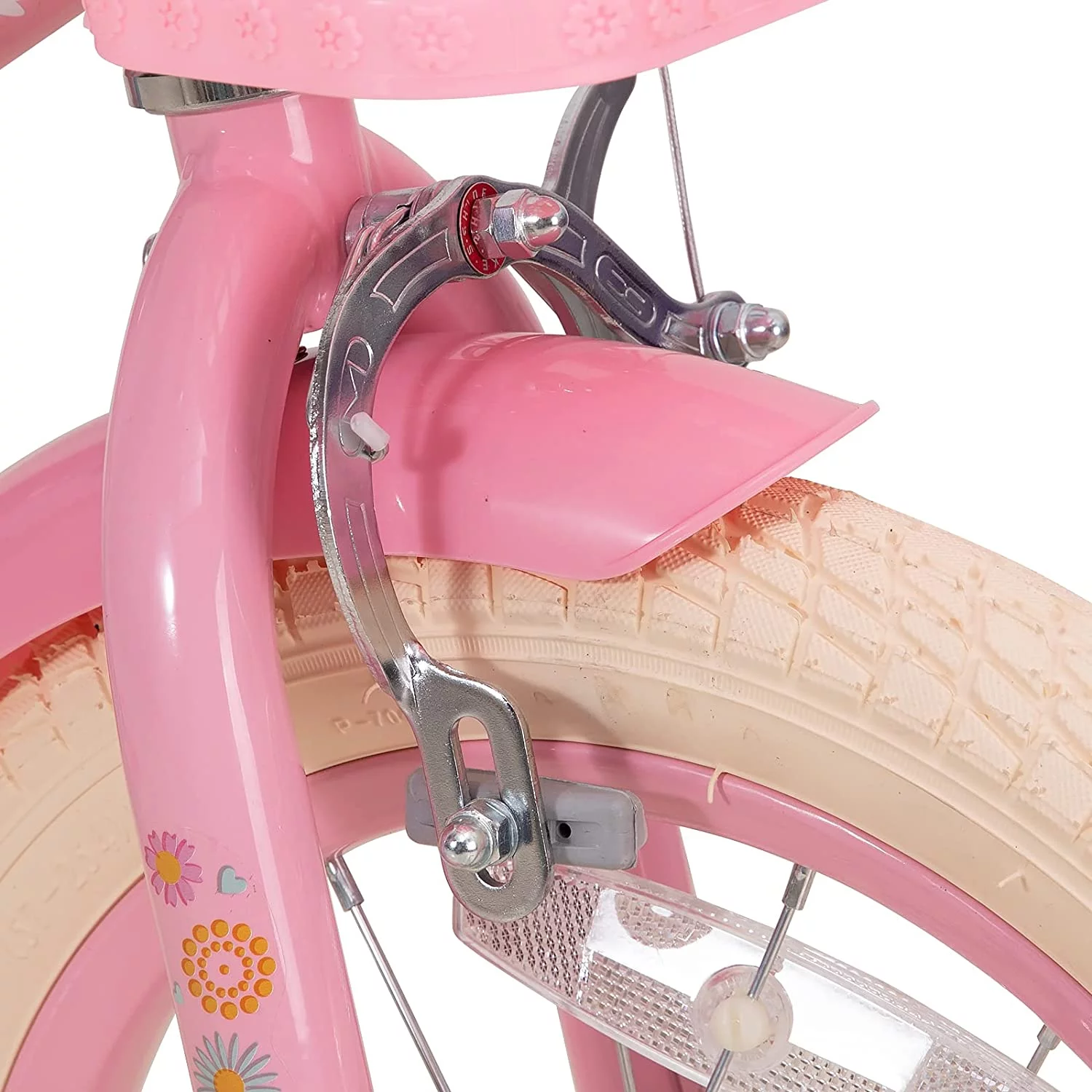 JOYSTAR Little Daisy 12 Inch Kids Bike for 2 3 4 Years Girls with Training Wheels Princess Kids Bicycle with Basket Bike Streamers Toddler Cycle Bikes Pink - Womvr