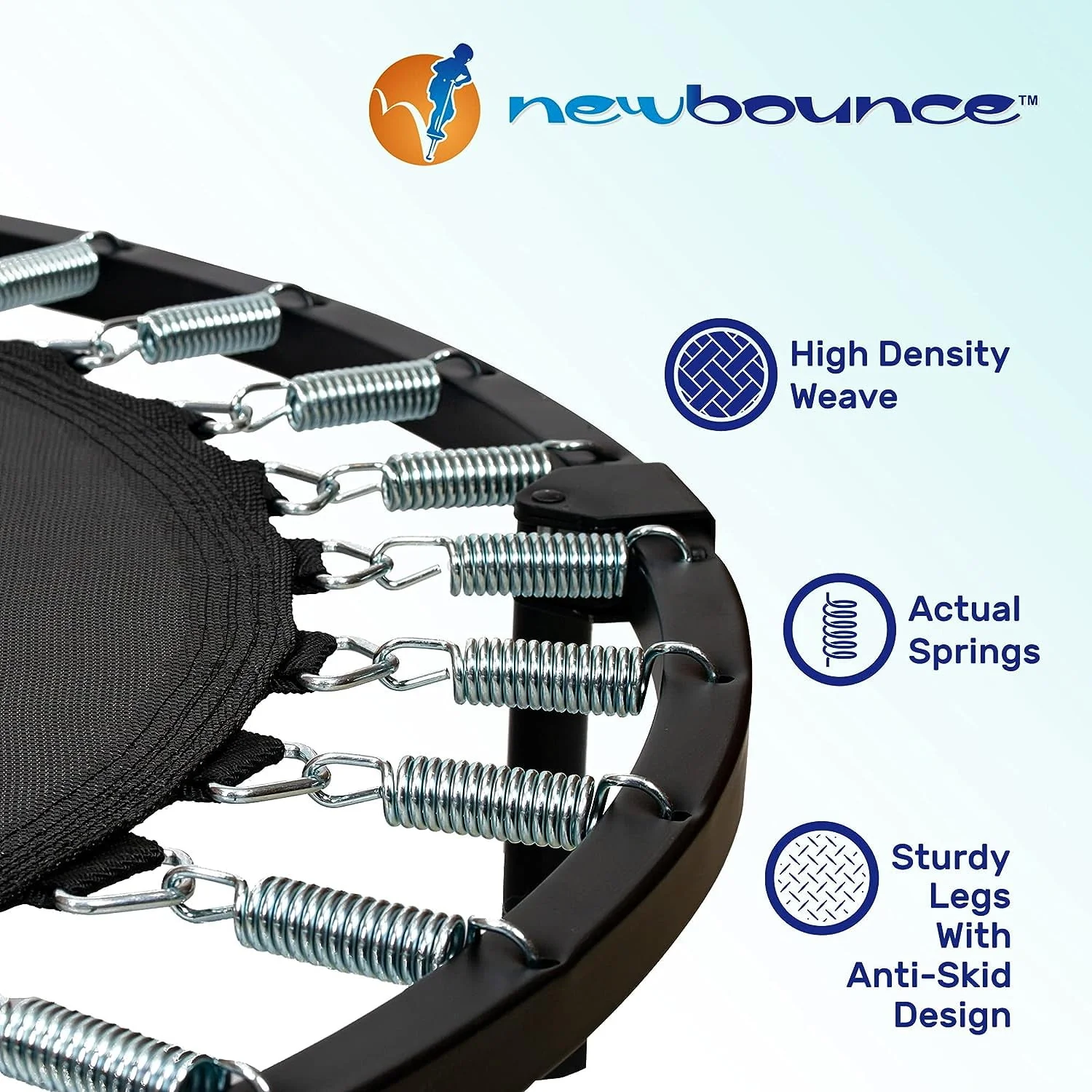 New Bounce Mini Trampoline for Kids & Adults 40” Foldable Rebounder Fitness Trampoline - Womvr