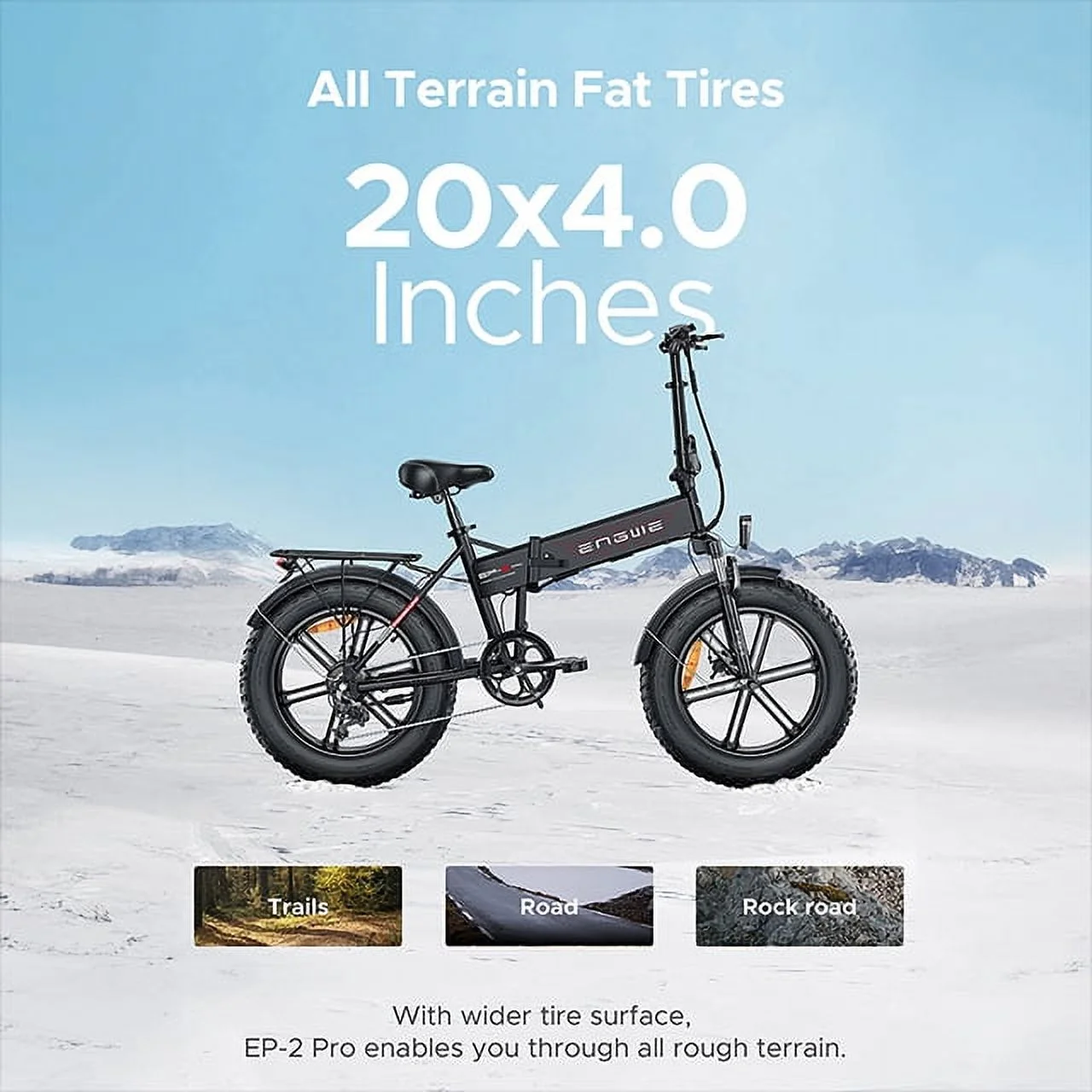 Engwe EP-2 Pro 750W Motor Folding Electric Bike for Adults,48V 13A Removable Battery,Black - Womvr