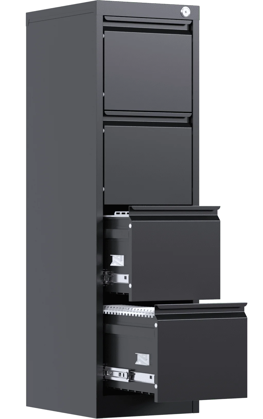 SUPEER 4 Drawer File Cabinet , Metal Vertical File Storage Cabinet with Lock, Office Home Steel Vertical File Cabinet for A4 Letter /Legal Size, 14.96
