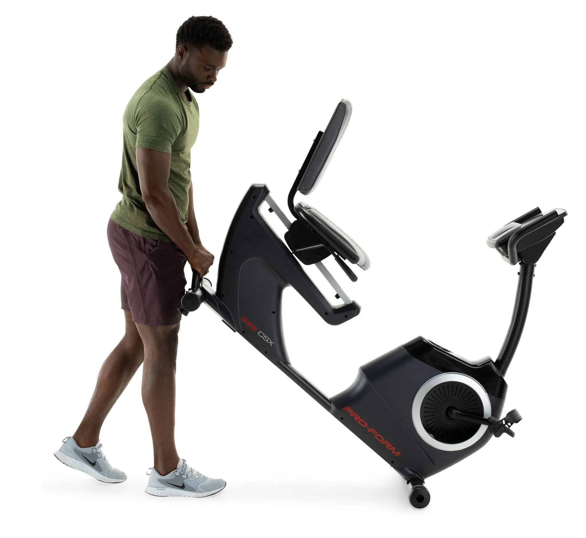 ProForm 325 CSX; Recumbent Exercise Bike with 5” Display, Built-In Tablet Holder, and Fan - Womvr