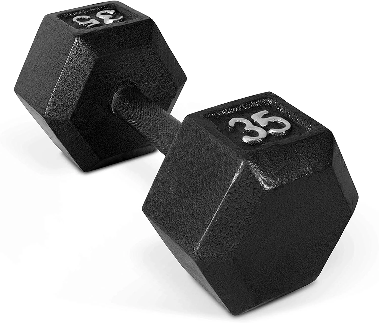 CAP CAST IRON HEX DUMBBELL, BLACK, Single - Womvr