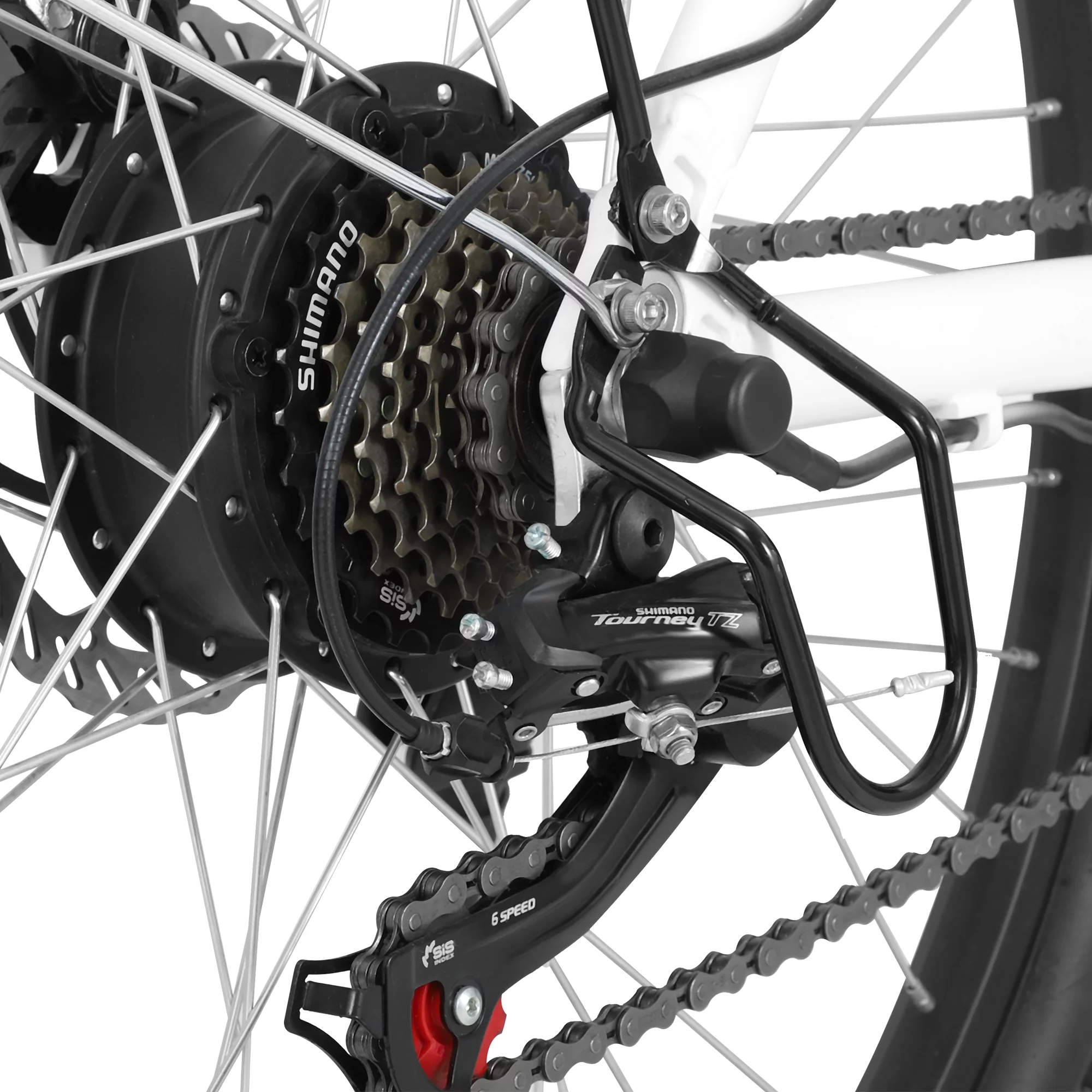 ZNH Mountain Electric Bicycle, 26 in. 350 W, Removable 36 V/10 Ah Battery, Black - Womvr