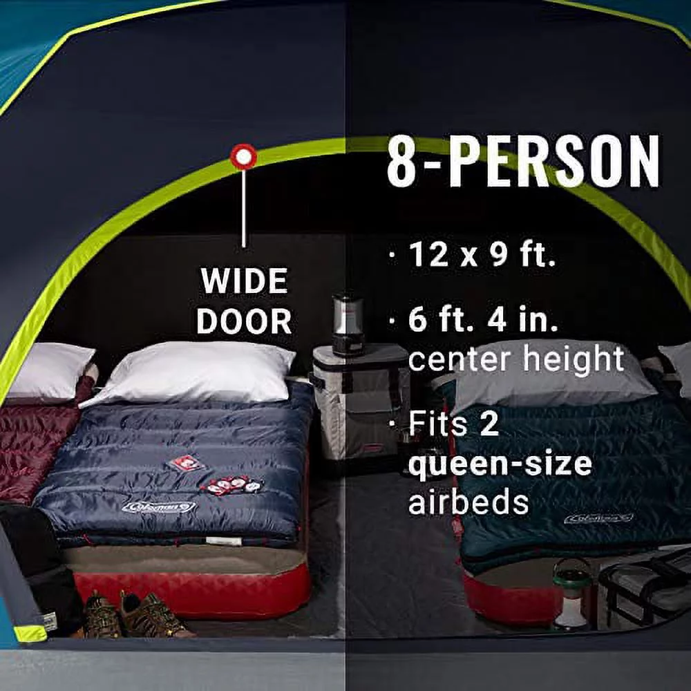 Coleman Skydome 8-Person Camping Tent-Dark Room Skydome 8-Person Camping Tent - Womvr