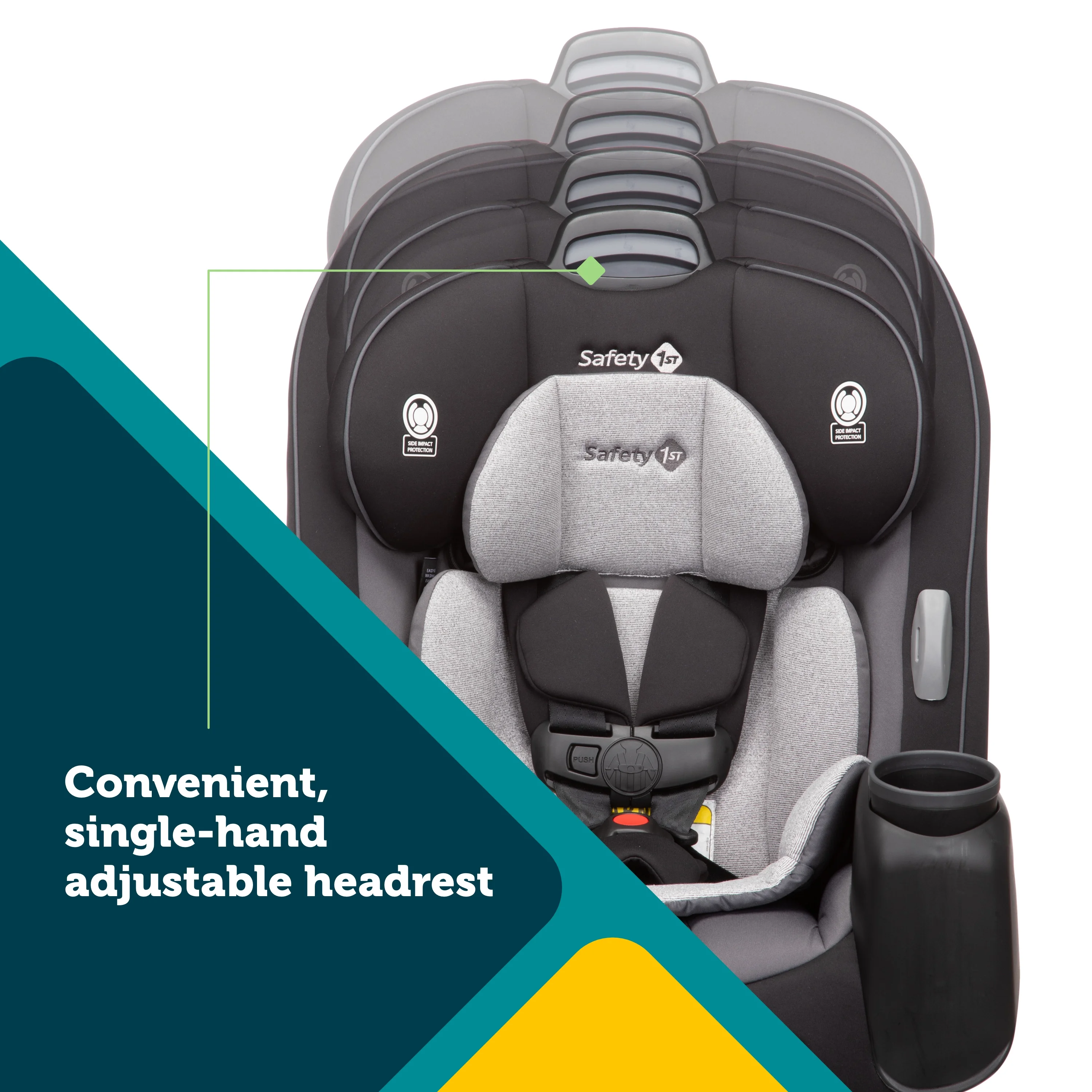 Safety 1st Grow and Go Sprint All-in-One Convertible Car Seat, Soapstone II - Womvr