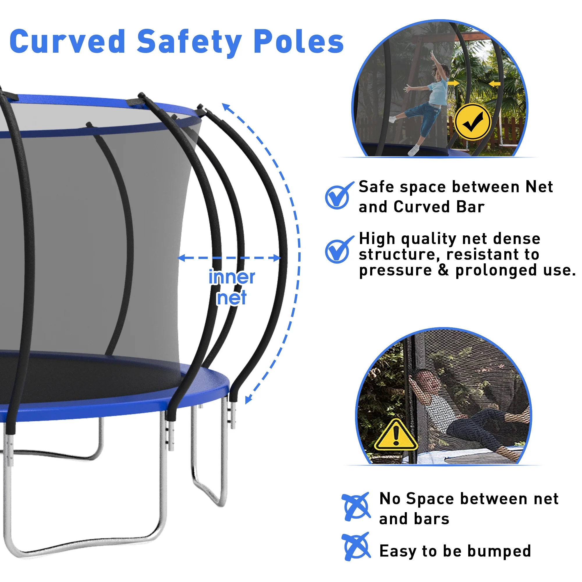 Jump Into Fun Trampoline 16FT, 1500LBS Trampoline for Adults/ 8-10 Kids, Trampoline with Enclosure, Basketball Hoop, 2 Balls, More Gifts, Galvanized Full Spray Round Outdoor Pumpkin Trampoline - Womvr