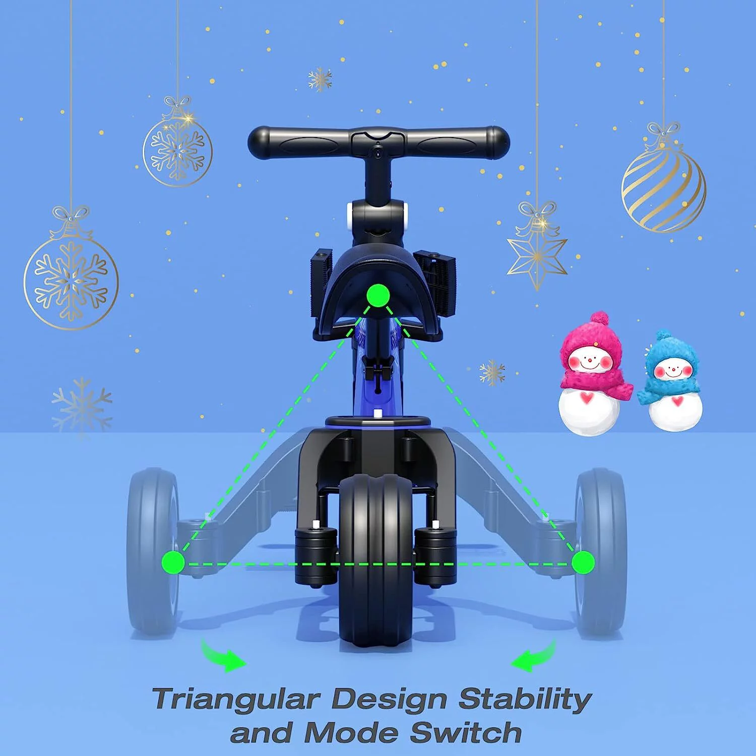 XJD 7 in 1 Toddler Tricycle with Push Handle,Toddler Bike for 1-3 Years Old Boy Girl, Toddler Push Tricycle, Baby Bike Balance Bike with Adjustable Seat Height and Removable Pedal - Womvr