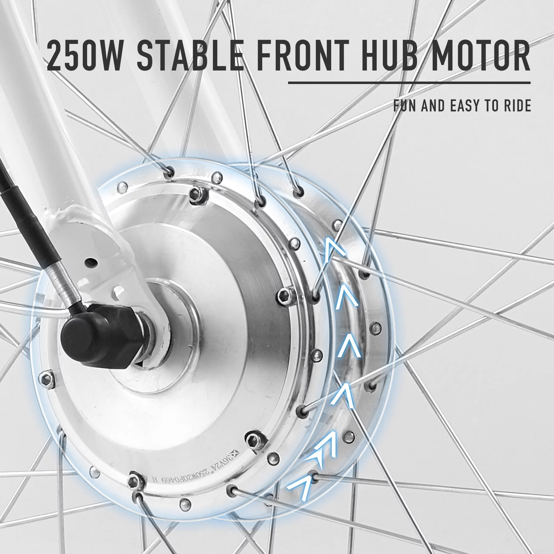 VIRIBUS 24 Inch Electric Trike Bike for Adults 36V 3 Wheel Electric Bicycle for Women Men, Black - Womvr