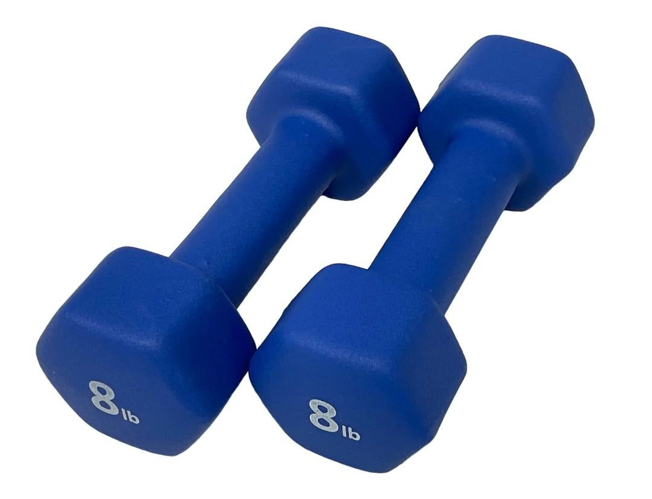 Rainforest Basics Neoprene 5 Lbs. Hex Dumbbells Hand Weights, Set of 2 - Womvr