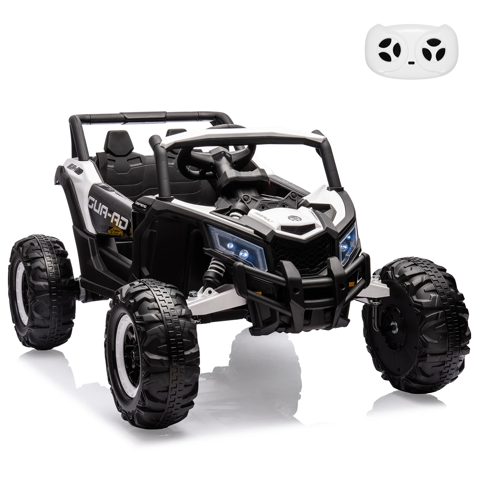 EastVita Ride on UTV Car, 24V Ride on Car Battery Powerd Electric Off-Road UTV Car w/Remote Control, 200W Motor, Spring Suspension, Music, LED Lights, ATV, Red - Womvr