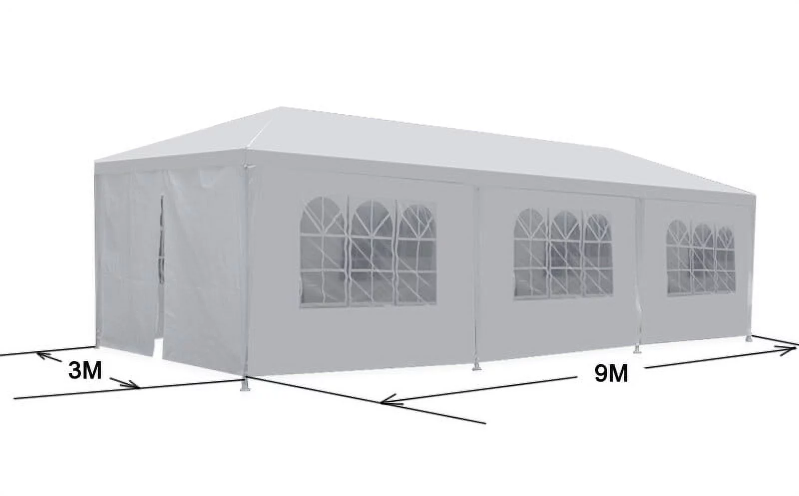 ZenSports 10'x30' Outdoor Party Tent Gazebo Wedding Canopy Tent, White - Womvr