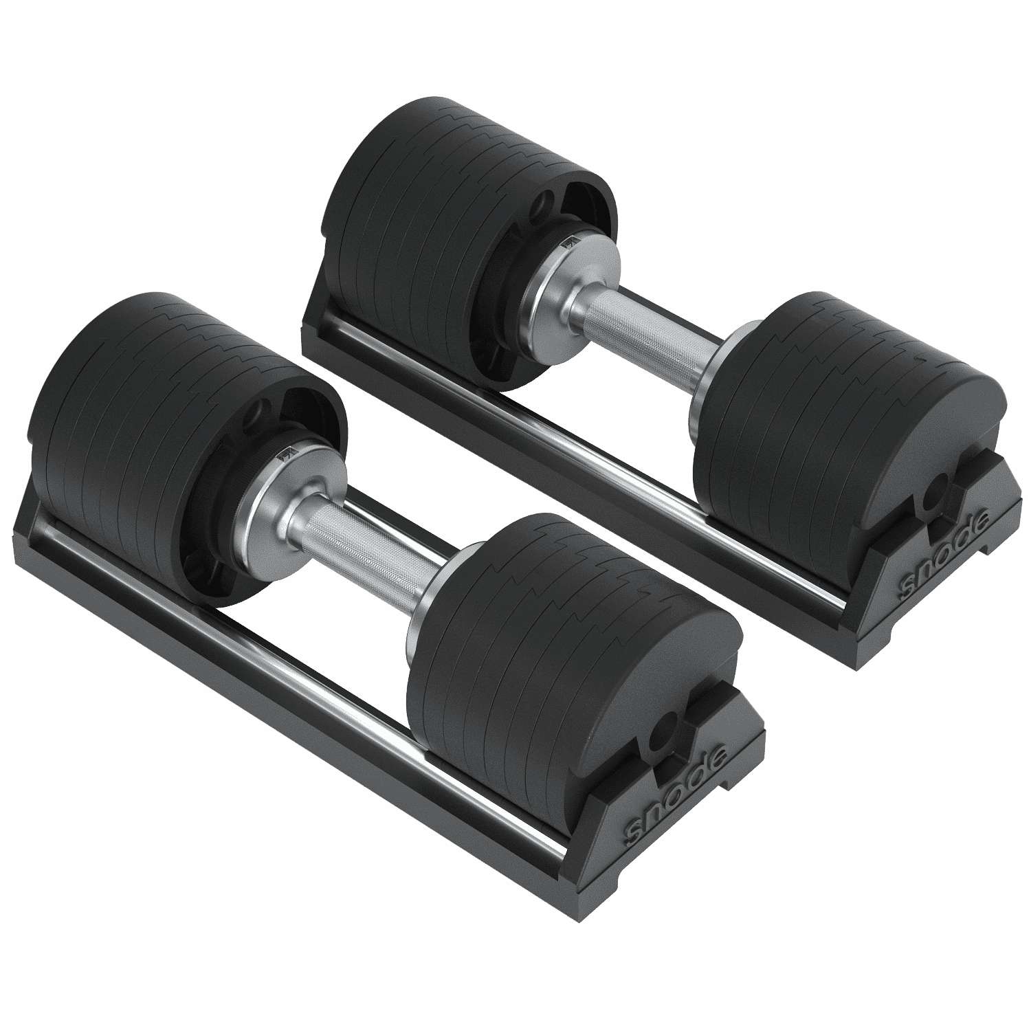 Snode 80 lbs Quick Adjustable Dumbbell Set of 2, Cast Iron Plates and Cradle, Drop Proof Design - Womvr