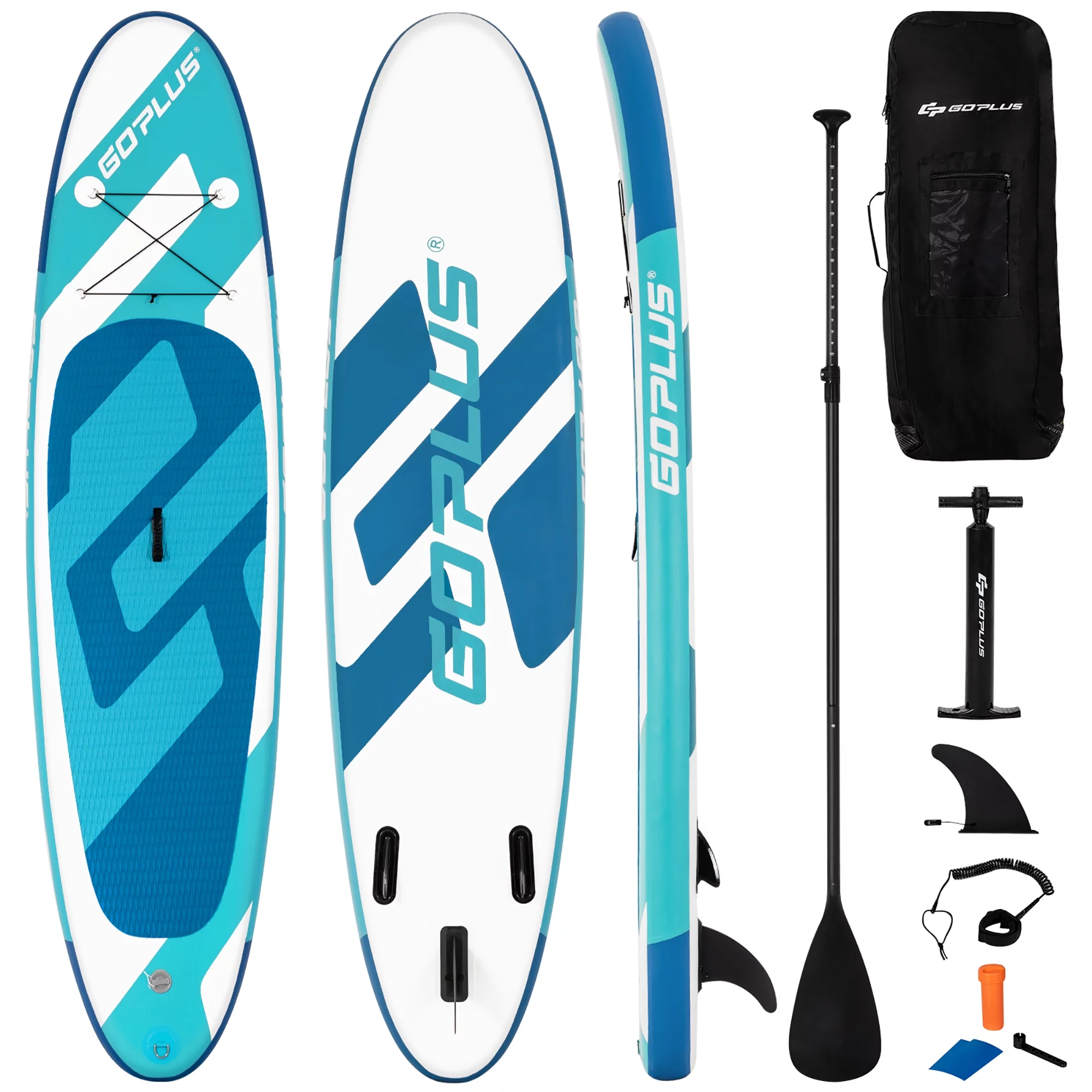 Goplus 11ft Inflatable Stand Up Paddle Board 6'' Thick W/ Aluminum Paddle Leash Backpack - Womvr