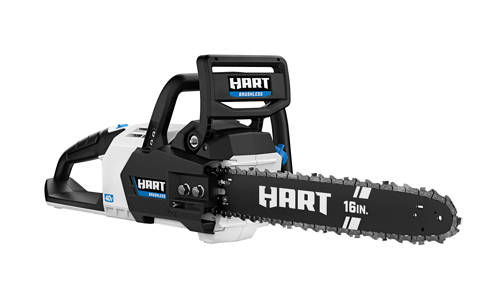 HART 40-Volt 16-inch SUPERCHARGE Battery-Powered Brushless Chainsaw Kit, (1) 4.0 Ah Lithium-Ion Battery - Womvr