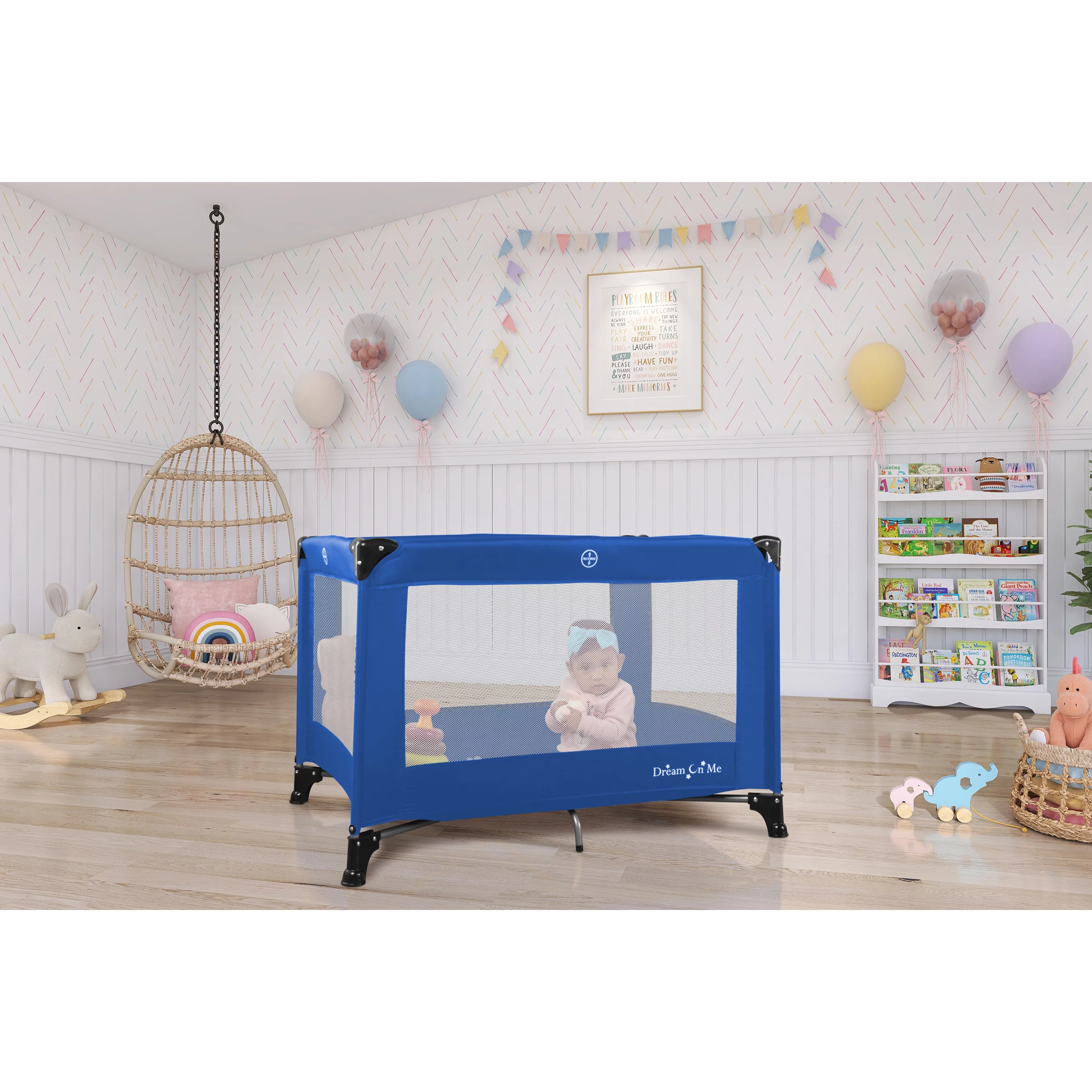 Dream On Me Nest Portable Play Yard with Carry Bag and Shoulder Strap, Pink - Womvr