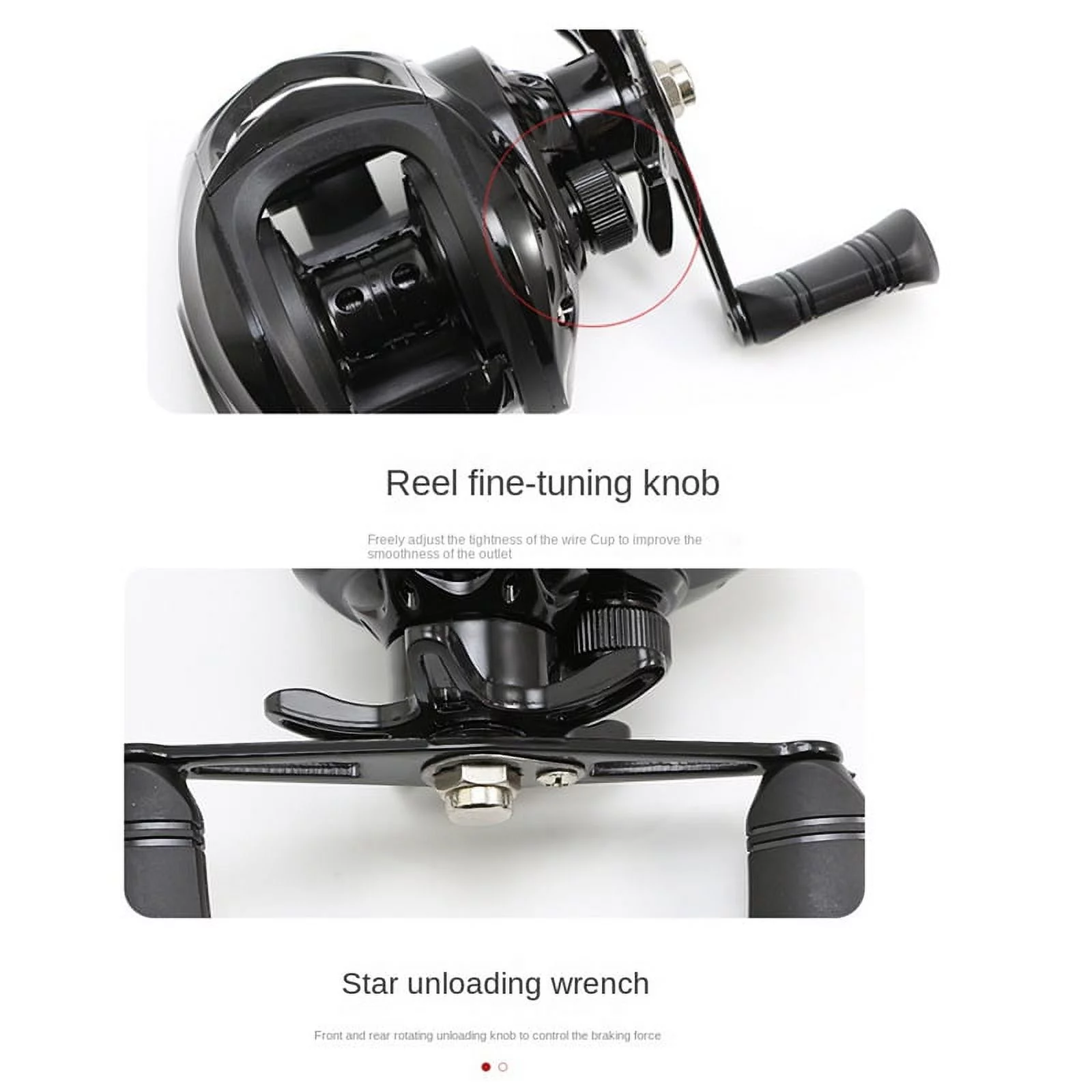 Water Drop Wheel Fishing Baitcasting Reel 18+1 Shaft 7.2:1 High Gear Metal Line Cup Sea Jig Wheel Left Hand - Womvr