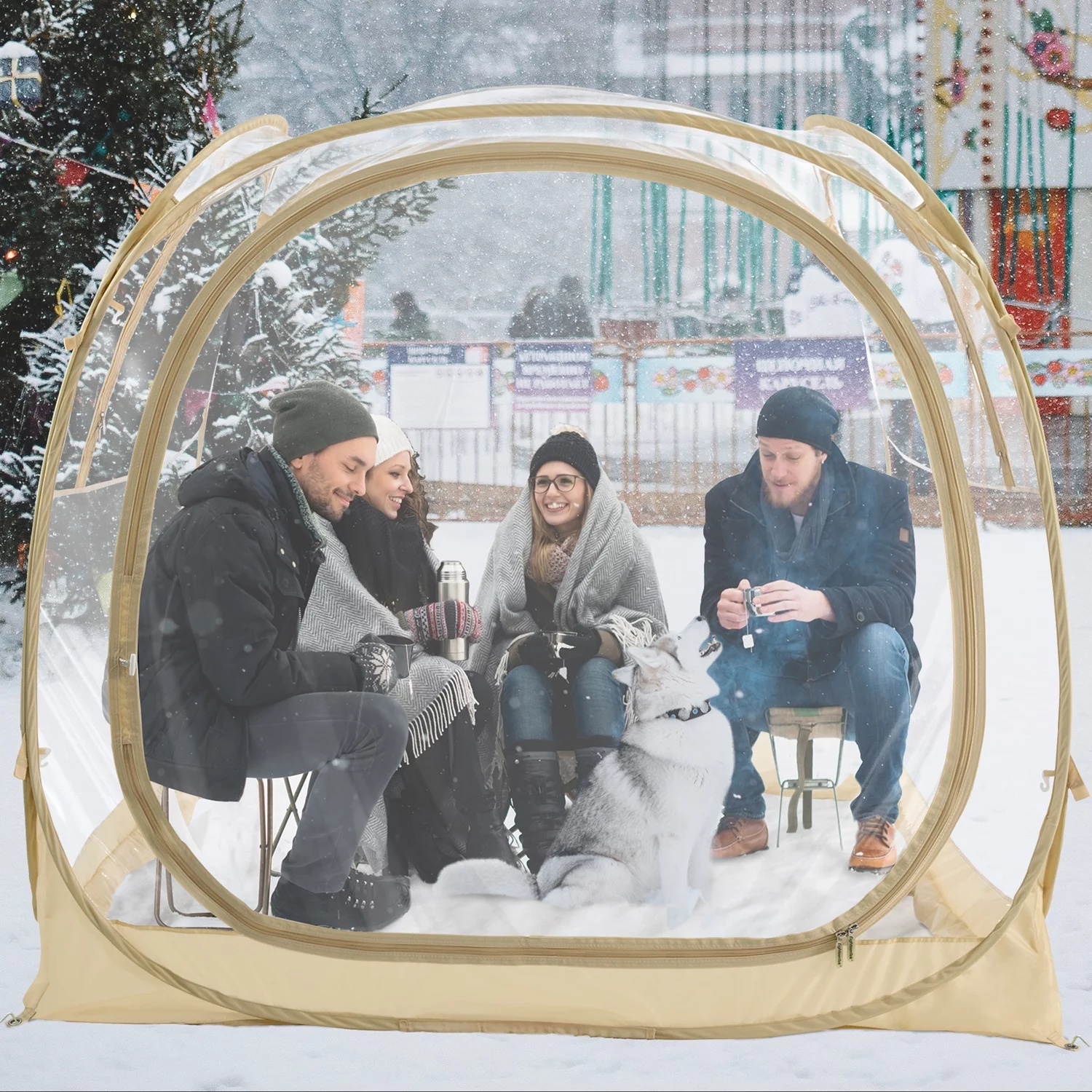 Pop-Up Weatherproof Sport Pod Tent for Camping, Fishing, and Shelter - Womvr