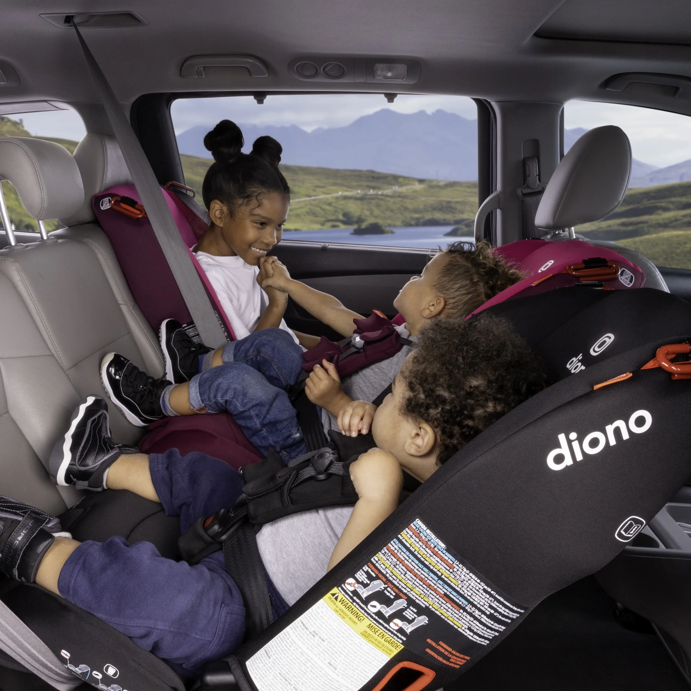 Diono Radian 3R All-in-One Convertible Car Seat, Slim Fit 3 Across, Black - Womvr