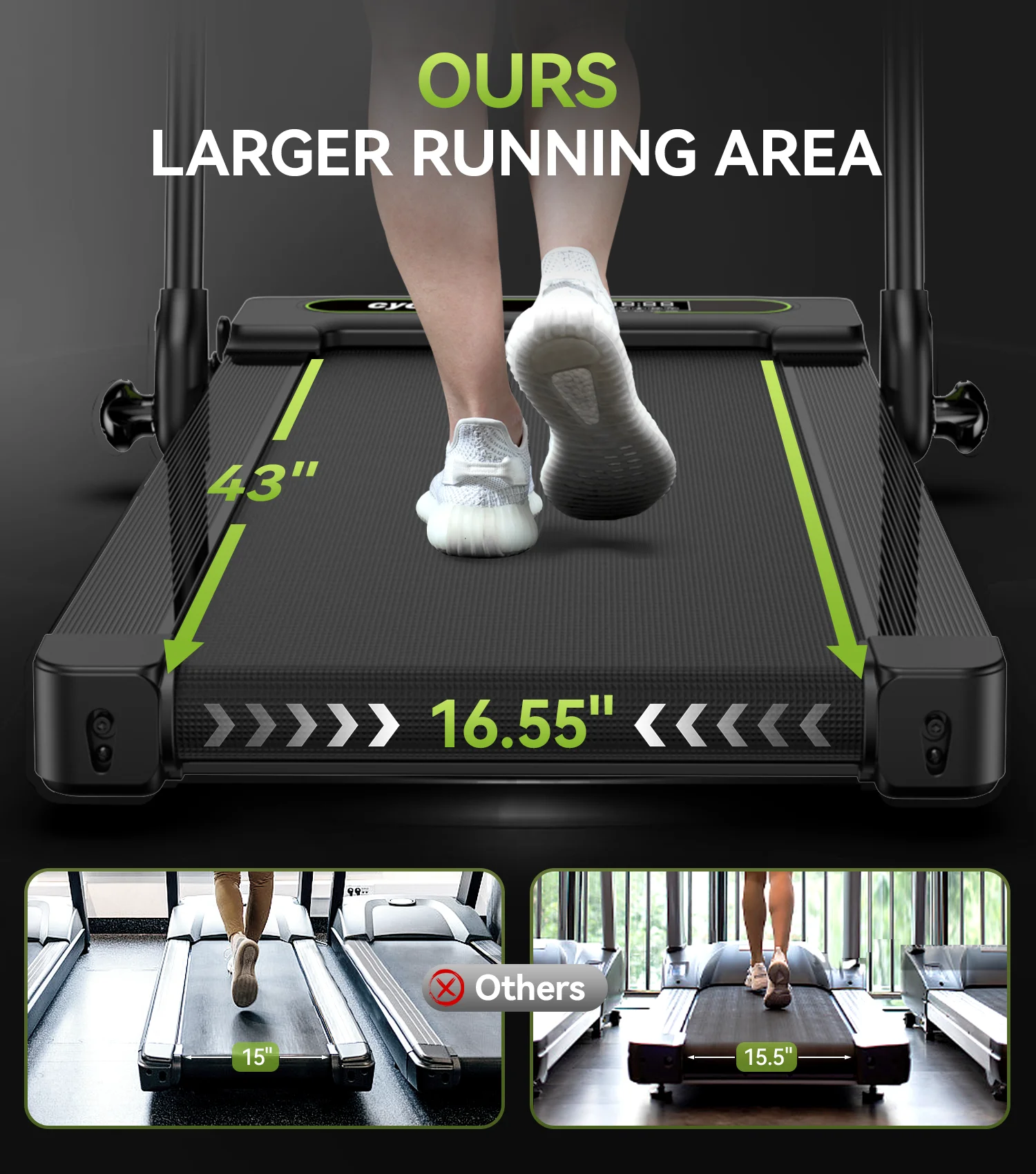 TOSSFD 2.5HP Folding Treadmill with Display Screen Electric Running Walking Machine for Home Fitness R46201 - Womvr