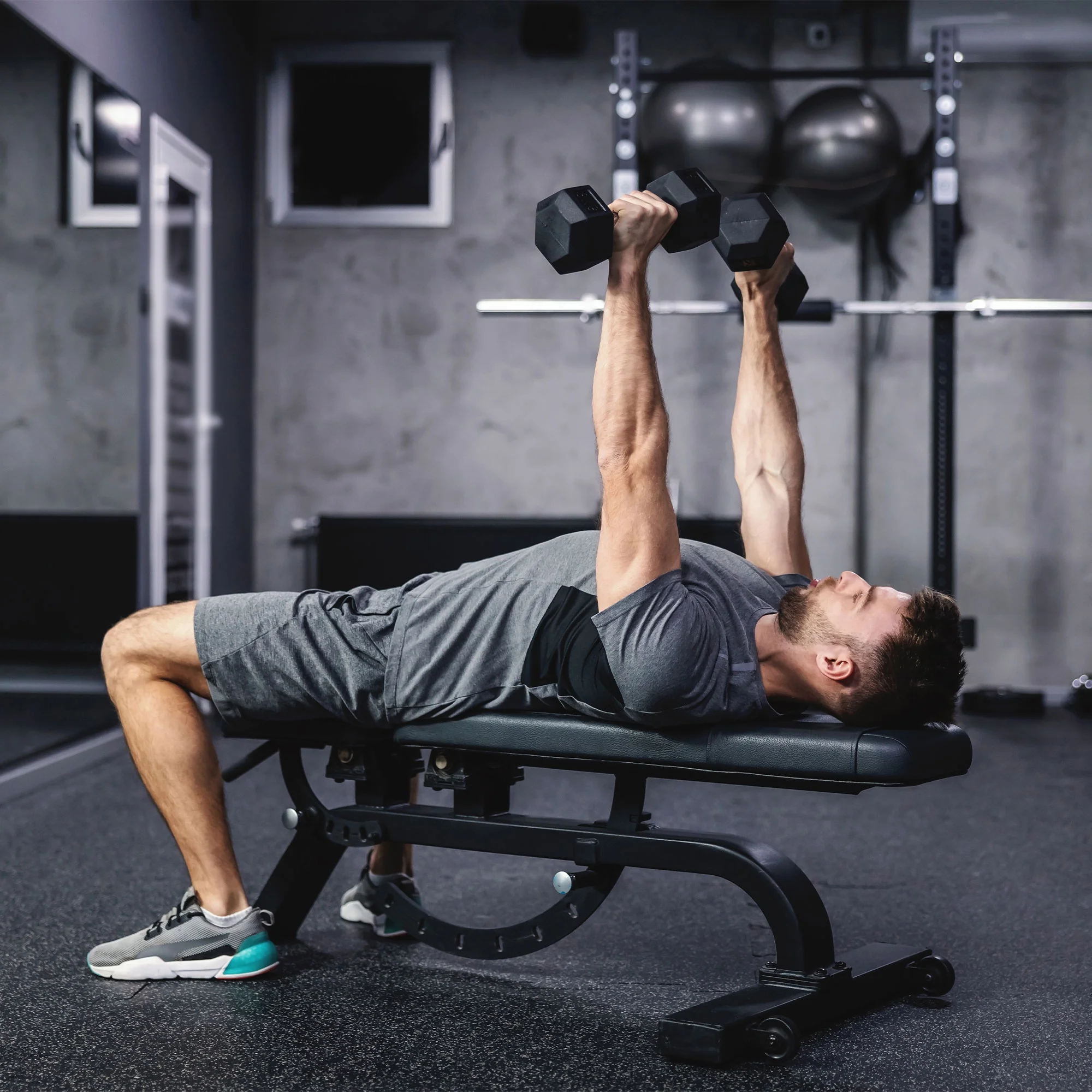 HolaHatha Iron Hexagonal Cast Home Exercise Dumbbell Free Weight, 30 Pounds - Womvr