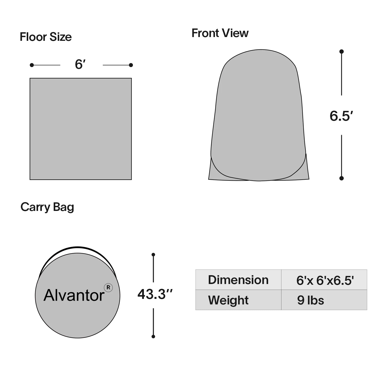 Screen House Tent Gazebo Pop Up Instand Canopy 6'X6' - Womvr