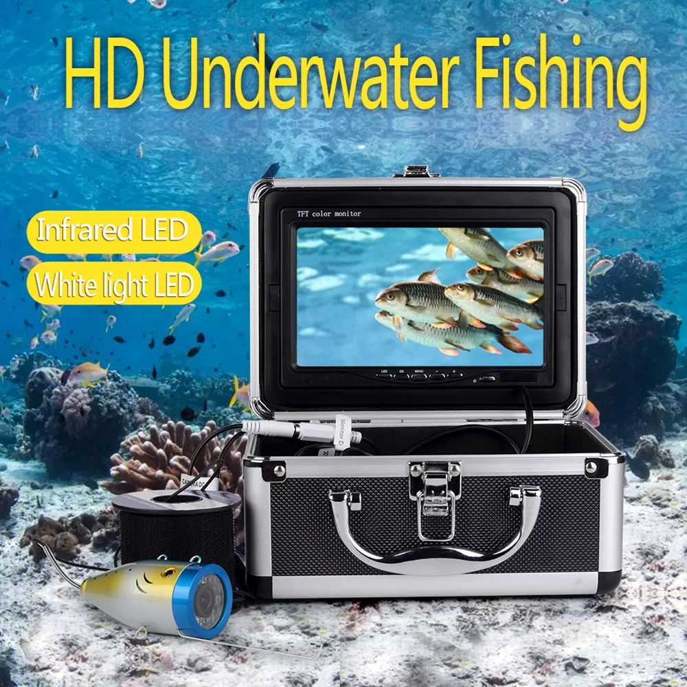 Docooler Underwater Fishing  Fishing  with 7'' Color LCD Monitor IP68 Waterproof Underwater Viewing System for Lake and Sea Fishing - Womvr