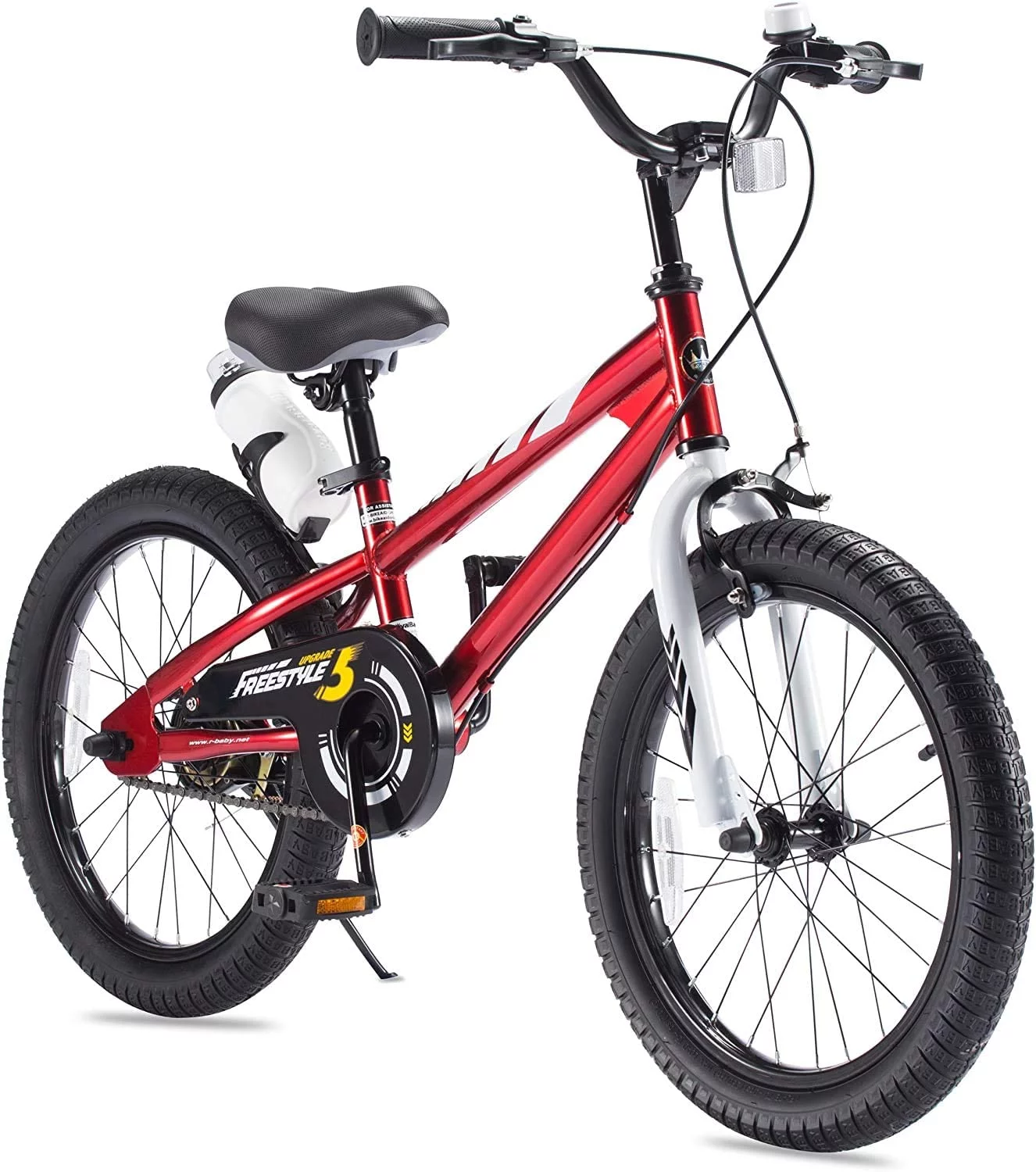 Royalbaby BMX Freestyle 18 In Kid's, Boys and Girls Bike with Two Hand Brakes, Blue - Womvr