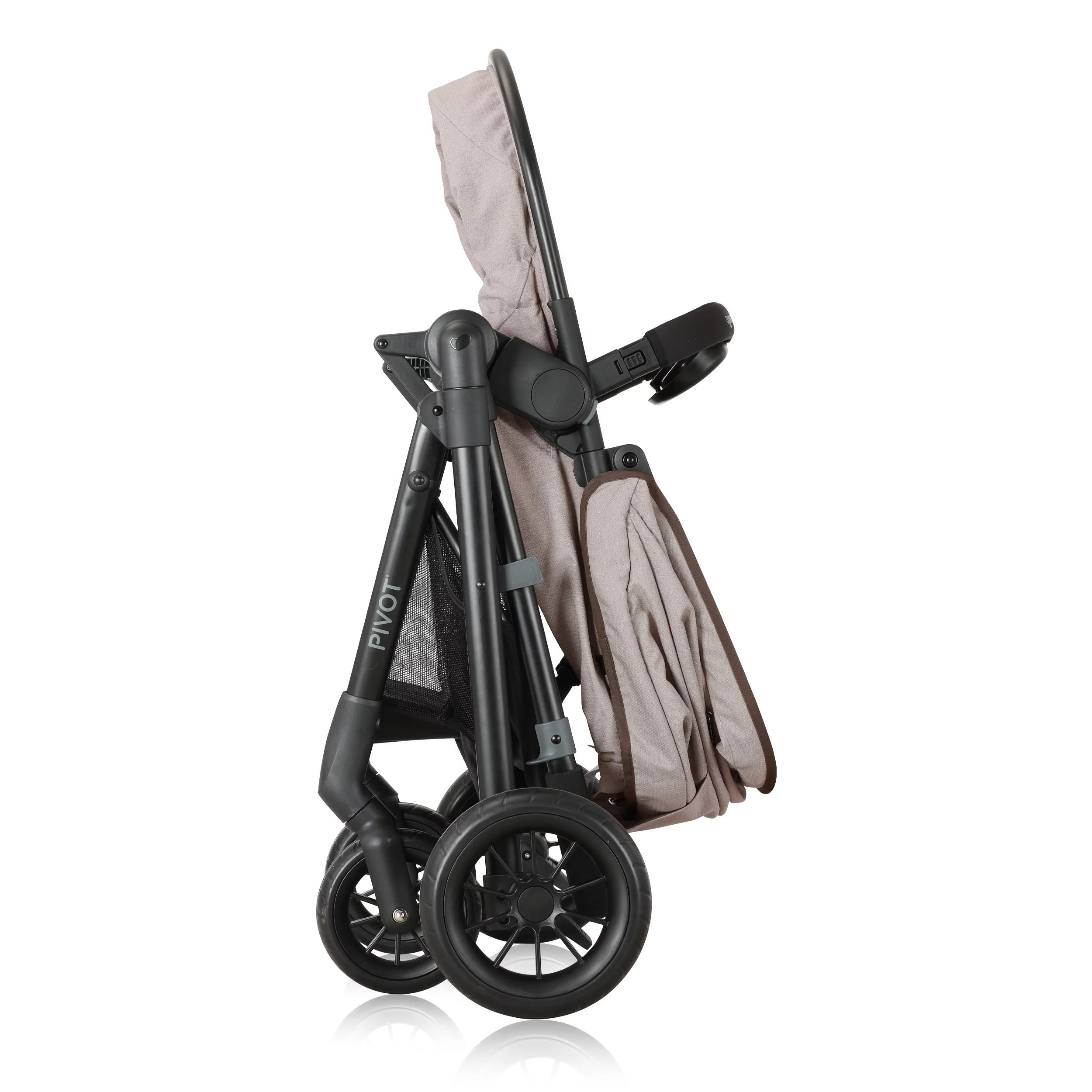Pivot Modular Travel System with LiteMax Infant Car Seat with Anti-Rebound Bar (Casual Gray) - Womvr