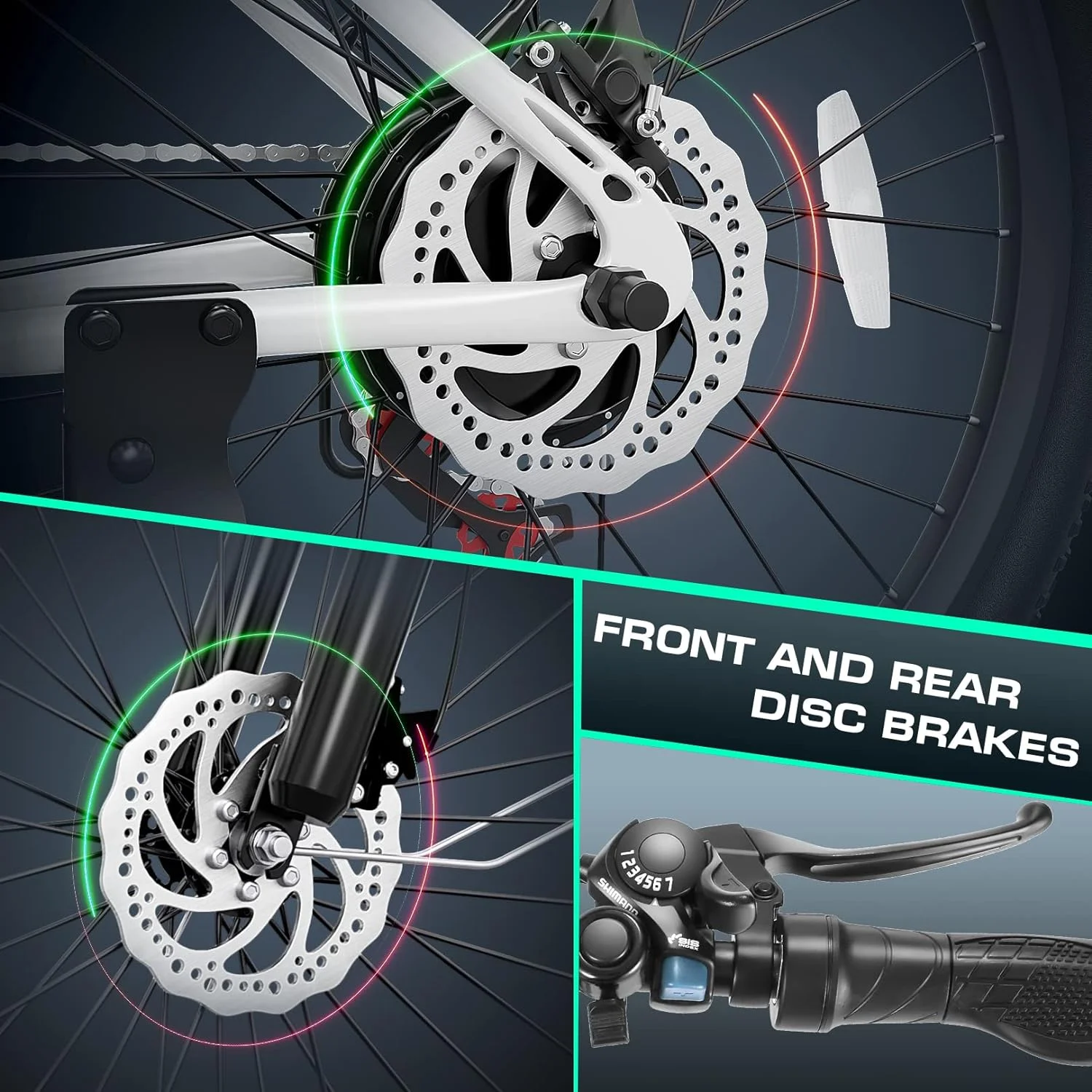 Vivi Electric Bike 26'' Electric Bike for Adults 500W Electric Bike with 48V Removable Battery, Electric Commuter Cruiser Bike 20MPH & 50 Mile City Electric Bike with Cruise Control - Womvr