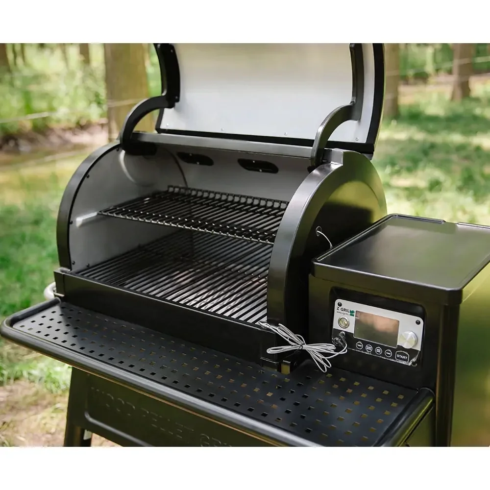 Z GRILLS 2024 Upgrade Pellet Grill & Smoker Wood Pellet Grill, 8 in 1 BBQ Smoker with Foldable Front Shelf, Rain Cover, 1056 sq.in Cooking Area - Womvr