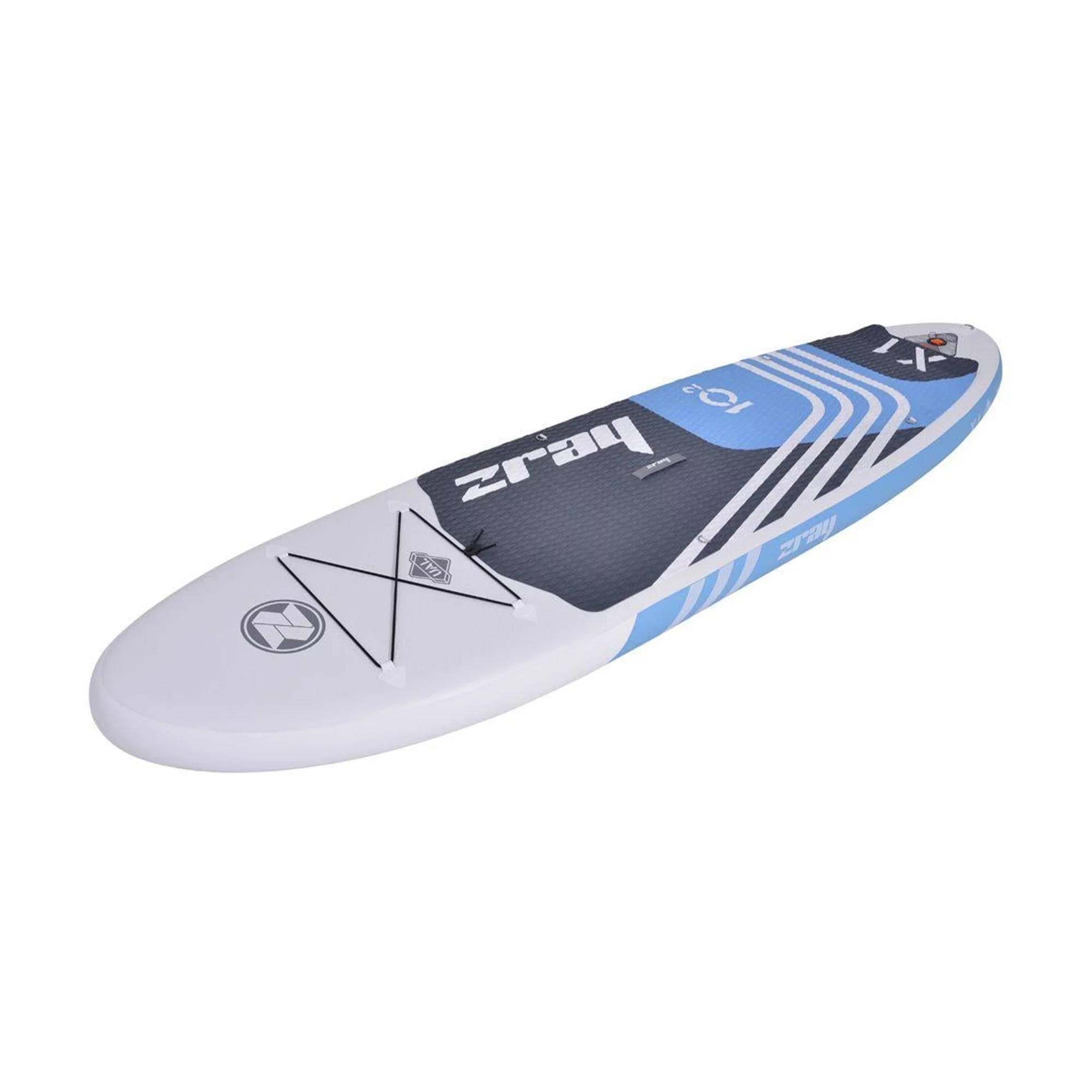 Zray 12 Foot X-Rider Epic X3 Inflatable SUP Paddle Board Kit, Blue/White - Womvr