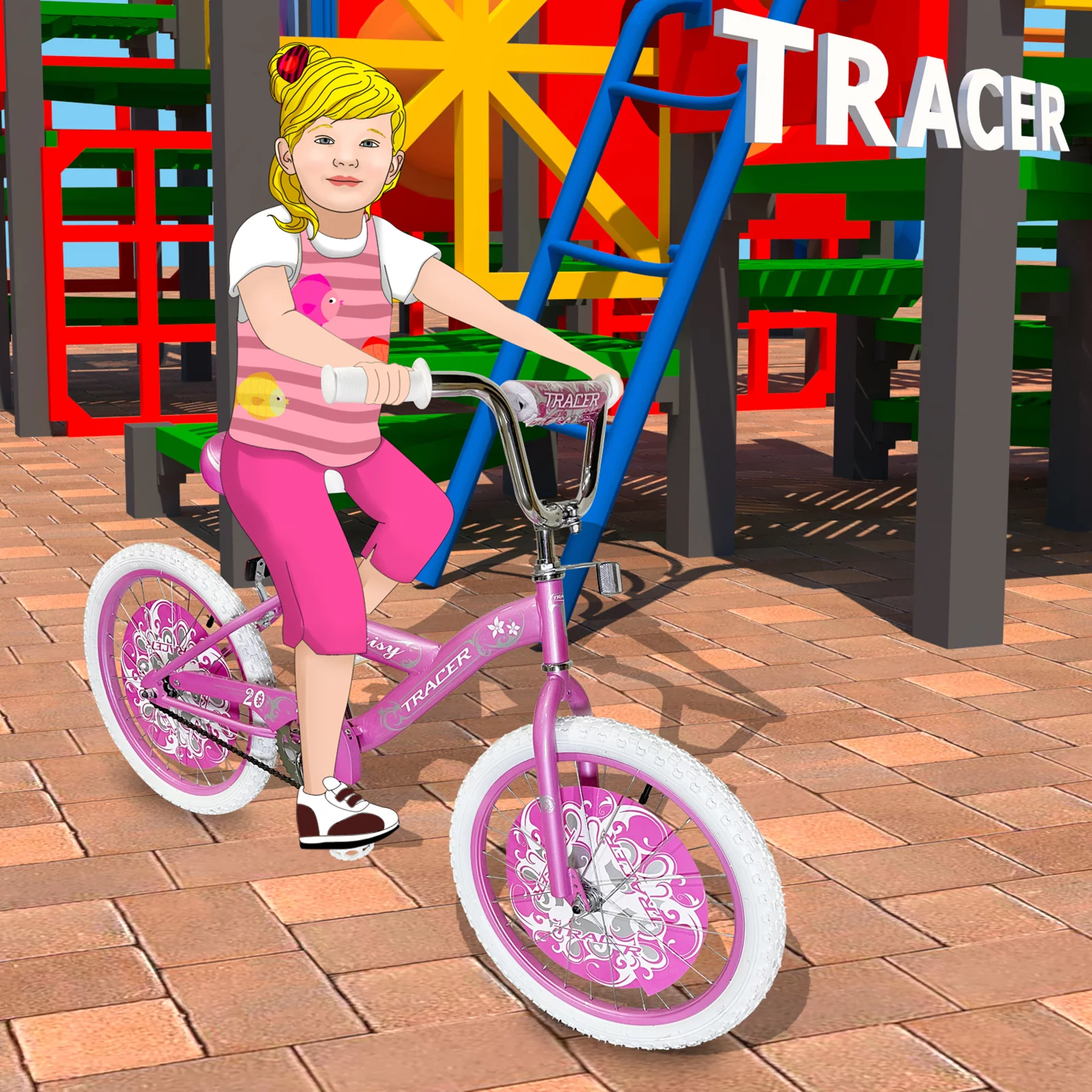 TRACER Daisy BMX 20 Inch Kids Bike, Boy and Girls Age 5 to 9, Purple - Womvr