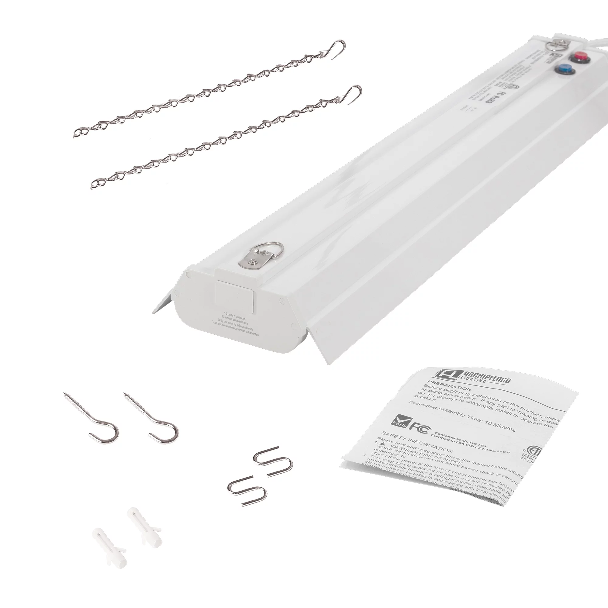 Hyper Tough 2 ft Selectable Spectrum LED 20W Grow Light, Linkable - Womvr