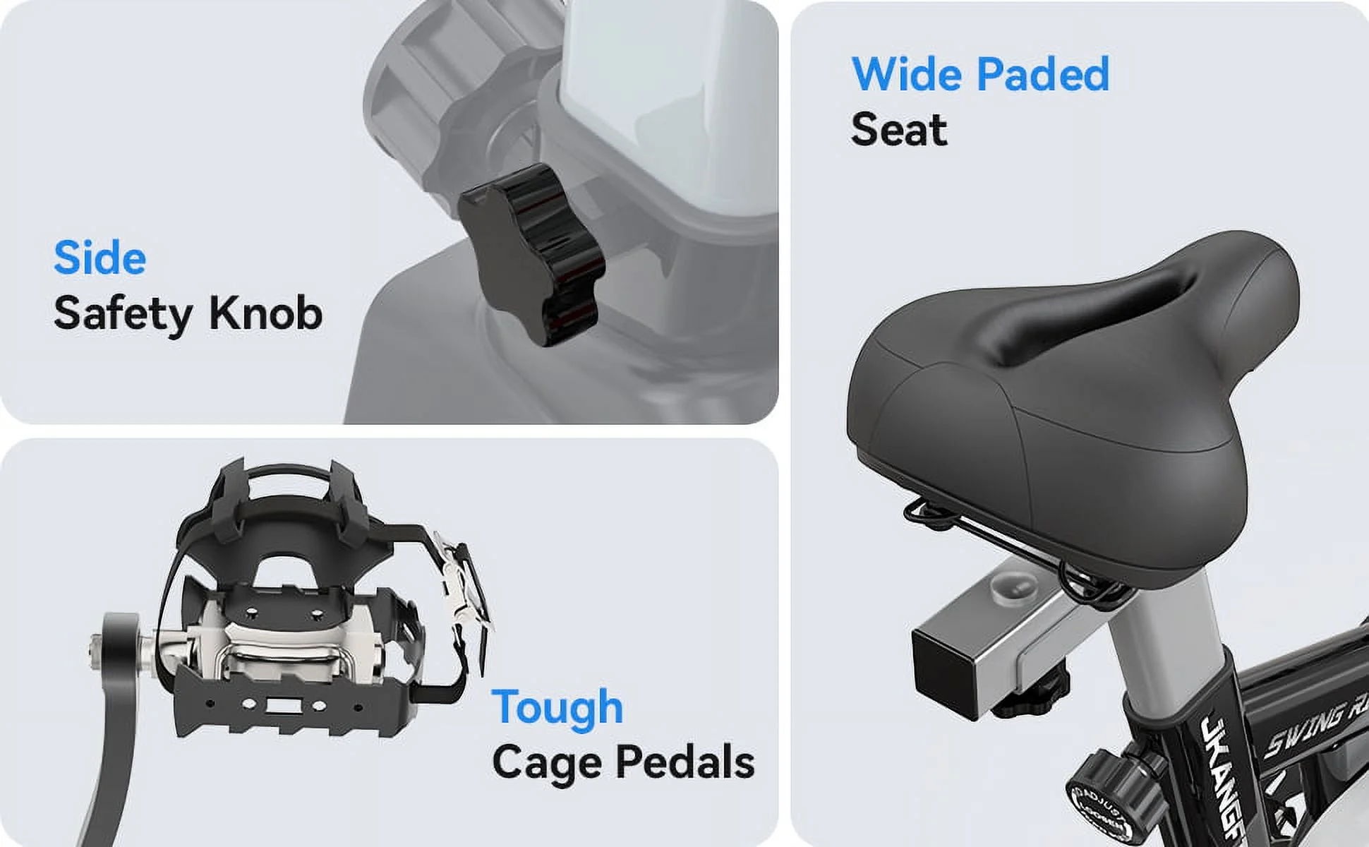 Pooboo Bluetooth Magnetic Exercise Bike Indoor Cycling Bike Stationary Bikes 40lbs Flywheel 350lbs - Womvr