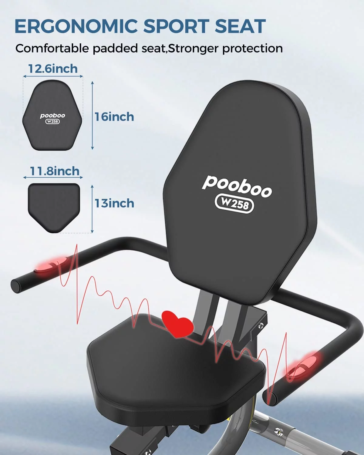 Cycool Workout Home Cycling Magnetic Recumbent Exercise Bike Fitness Cardio Elliptical Indoor Cycling Bike 330lbs Blue - Womvr