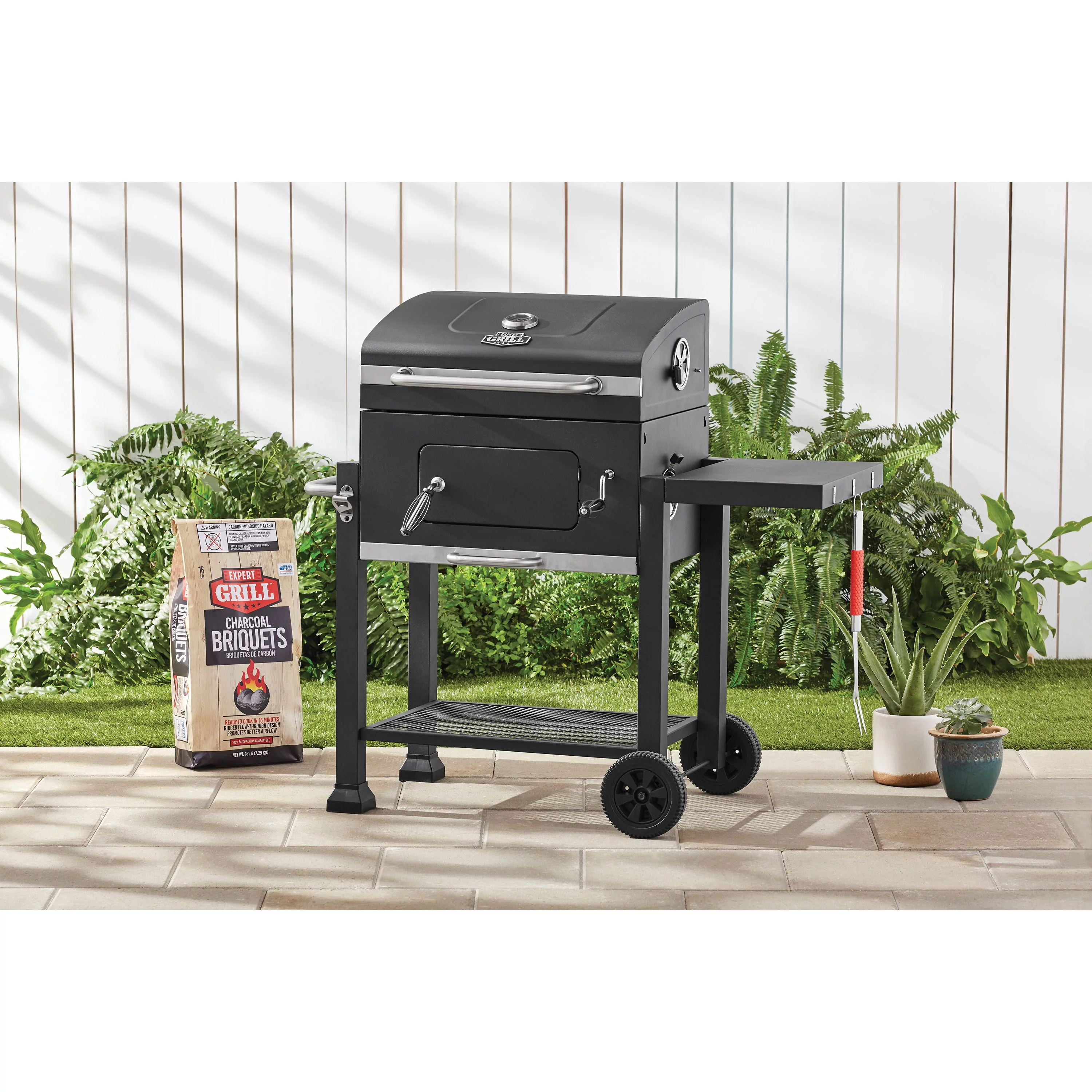 Expert Grill Heavy Duty 24-inch Charcoal Grill, Black - Womvr