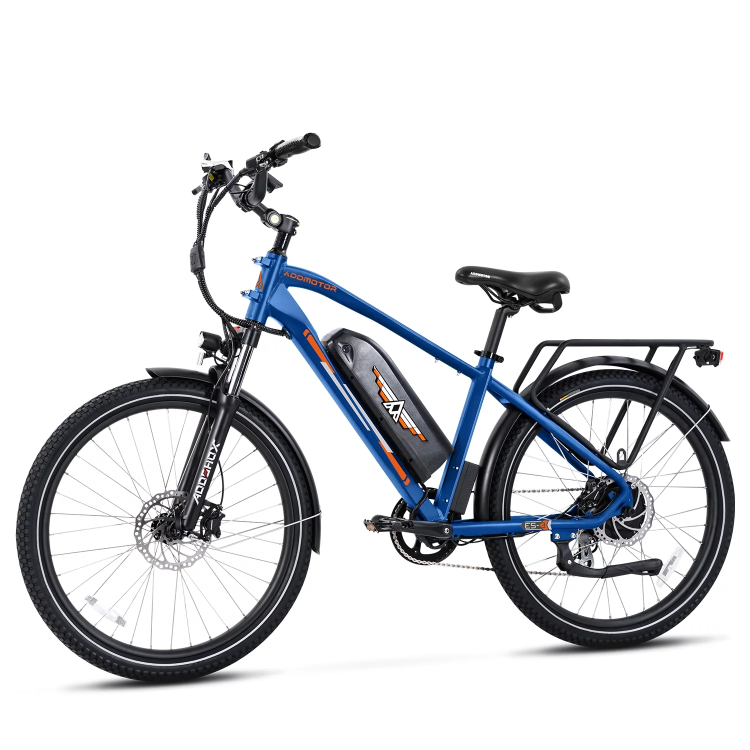 Addmotor 26 inch Electric Bicycles, 500W 48V 20AH UL Certified Battery Ebike, Commuter City Beach Electric Bike for Adults, 125Miles, E-53 White - Womvr