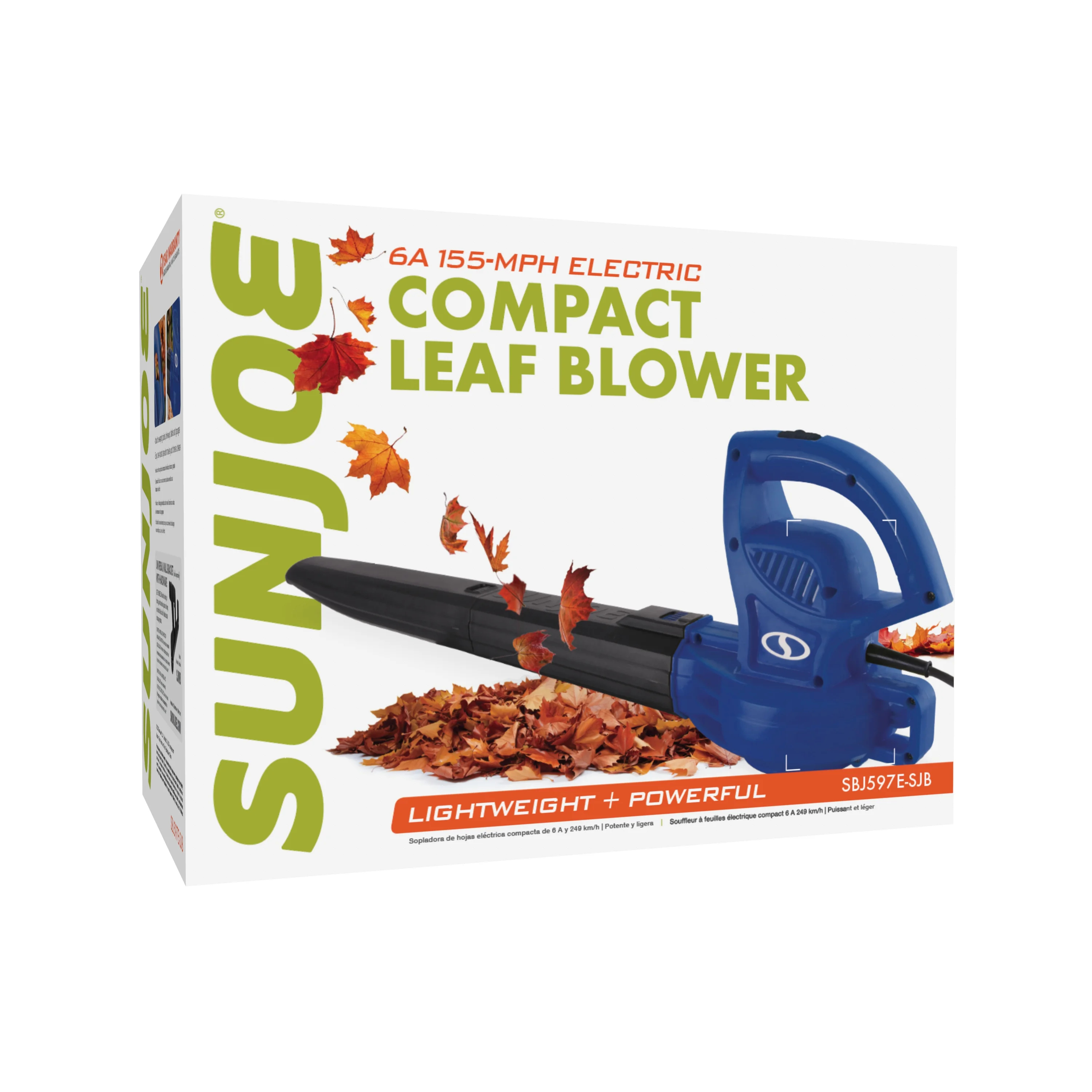 Sun Joe All-Purpose Electric Leaf Blower, 6-Amp, 155-mph, 260-CFM - Green - Womvr