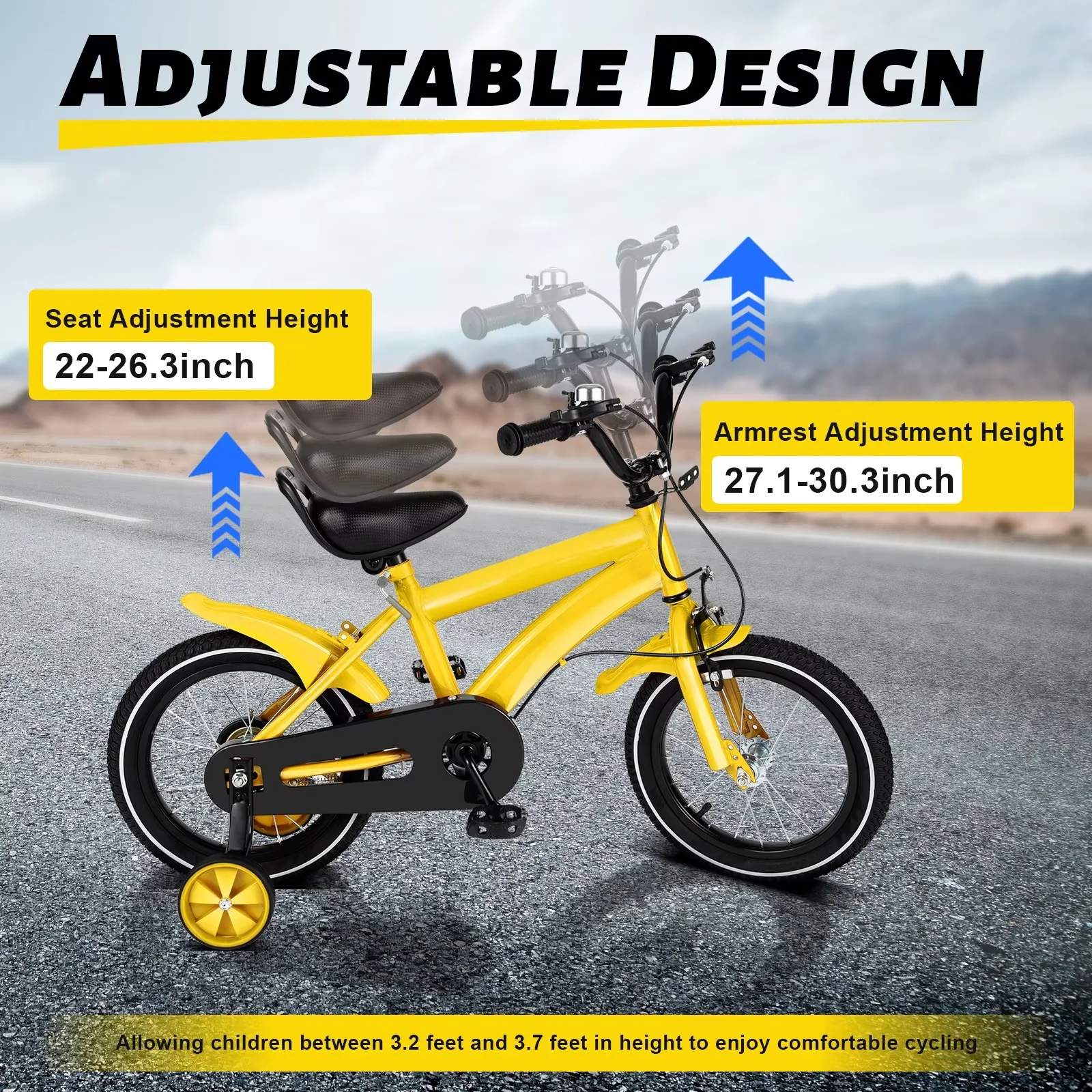 TFCFL 14 inch Kids Bike Bicycle Children Cycle Bikes Gift With With Safety Training Wheels - Womvr