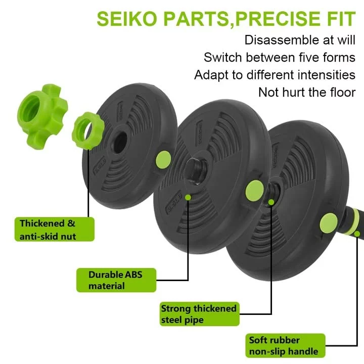 Dumbbells Set, 4-in-1 Adjustable Dumbbells, Free Weights Dumbbells with Kettlebell Handles, Barbell Connecting, Dmbbell Bar and Kettlebell Base, for Home Gym Fitness Exercises - Womvr